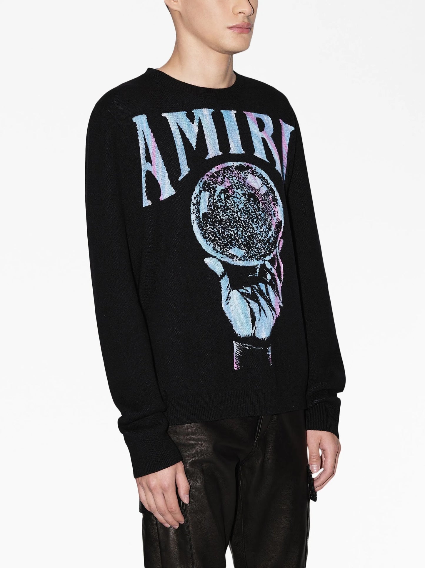 crystal ball print long-sleeve sweatshirt