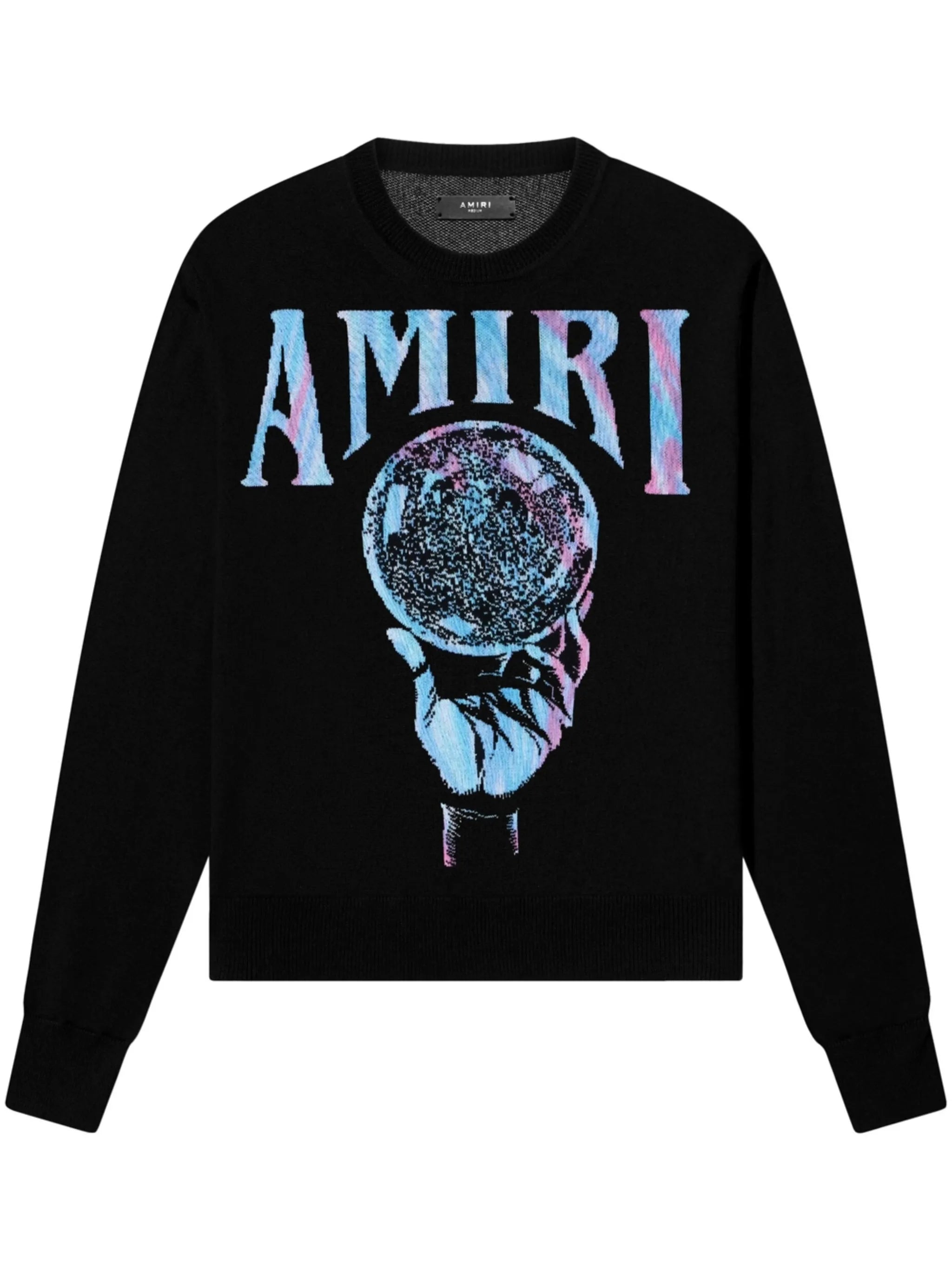 crystal ball print long-sleeve sweatshirt