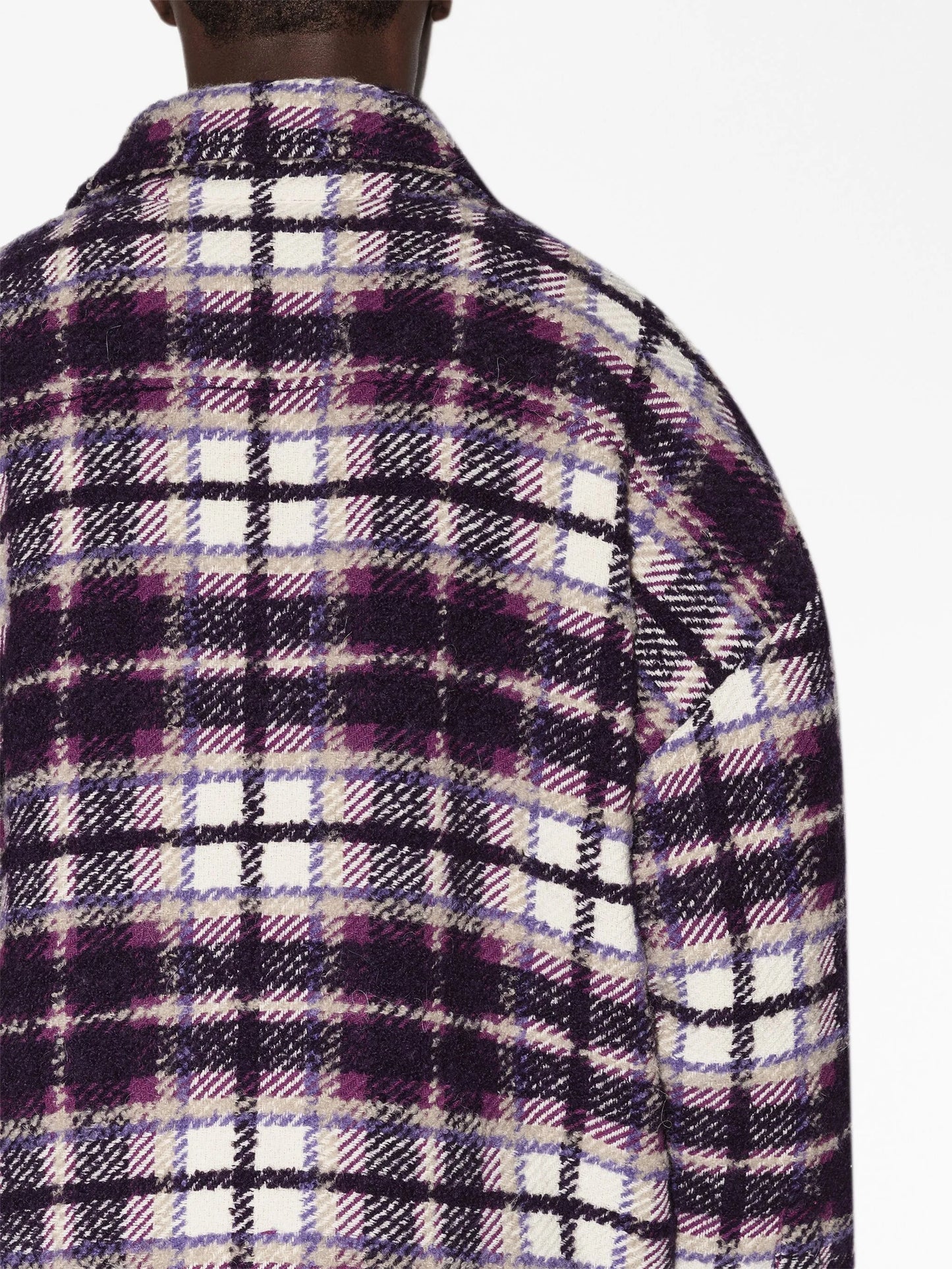 plaid-print overshirt