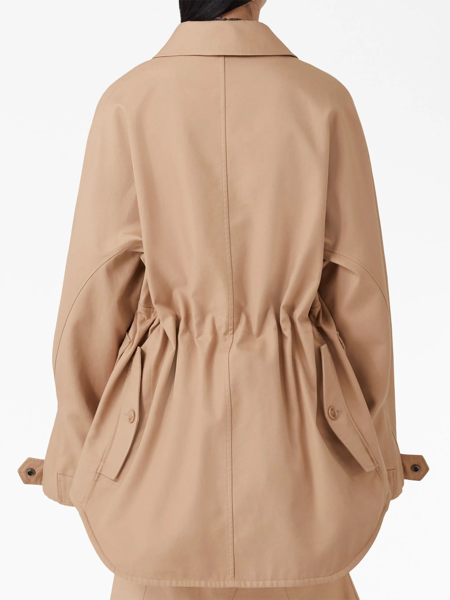 front press-stud gabardine jacket