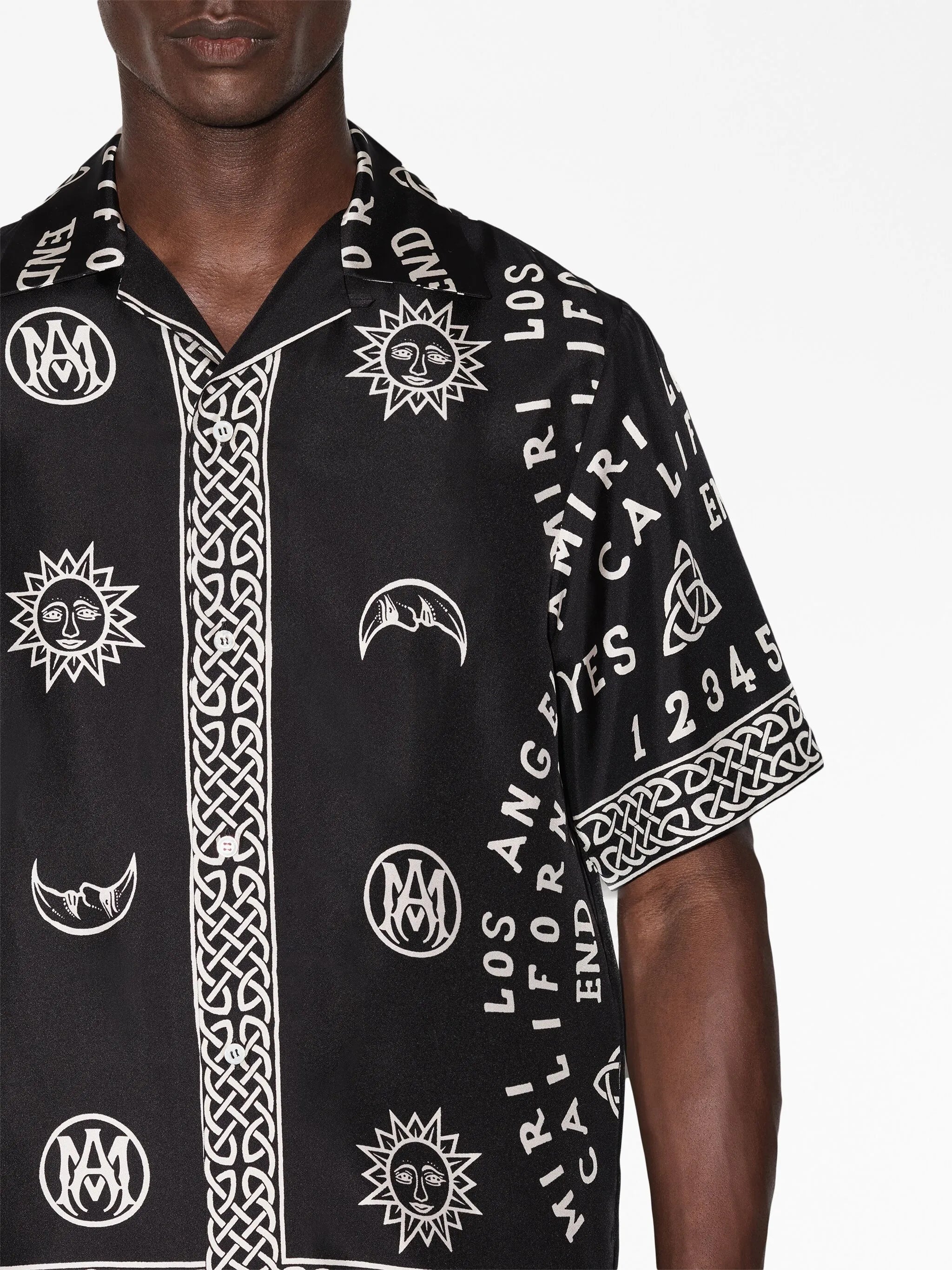 Ouija Board-print bowling shirt