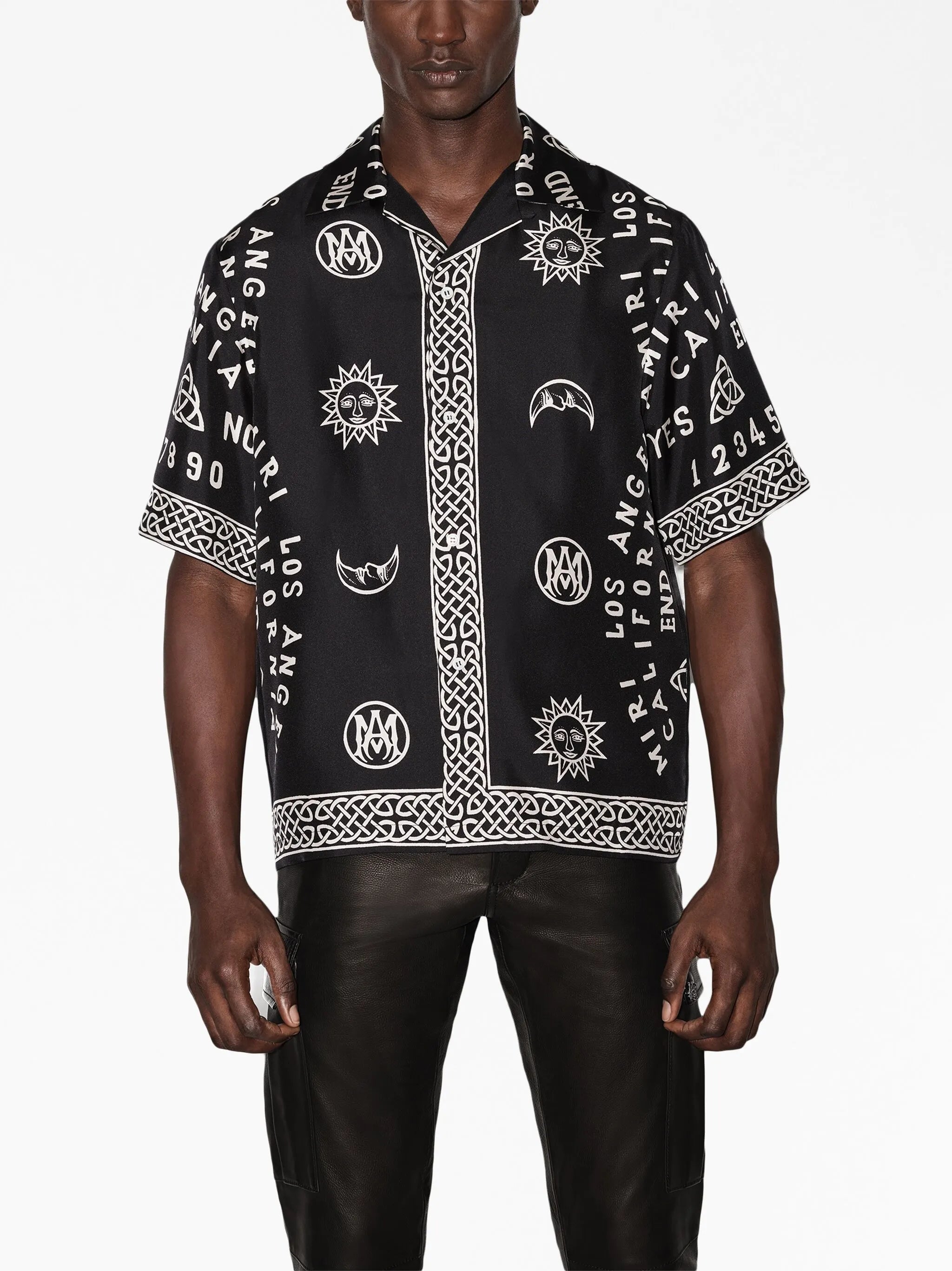 Ouija Board-print bowling shirt