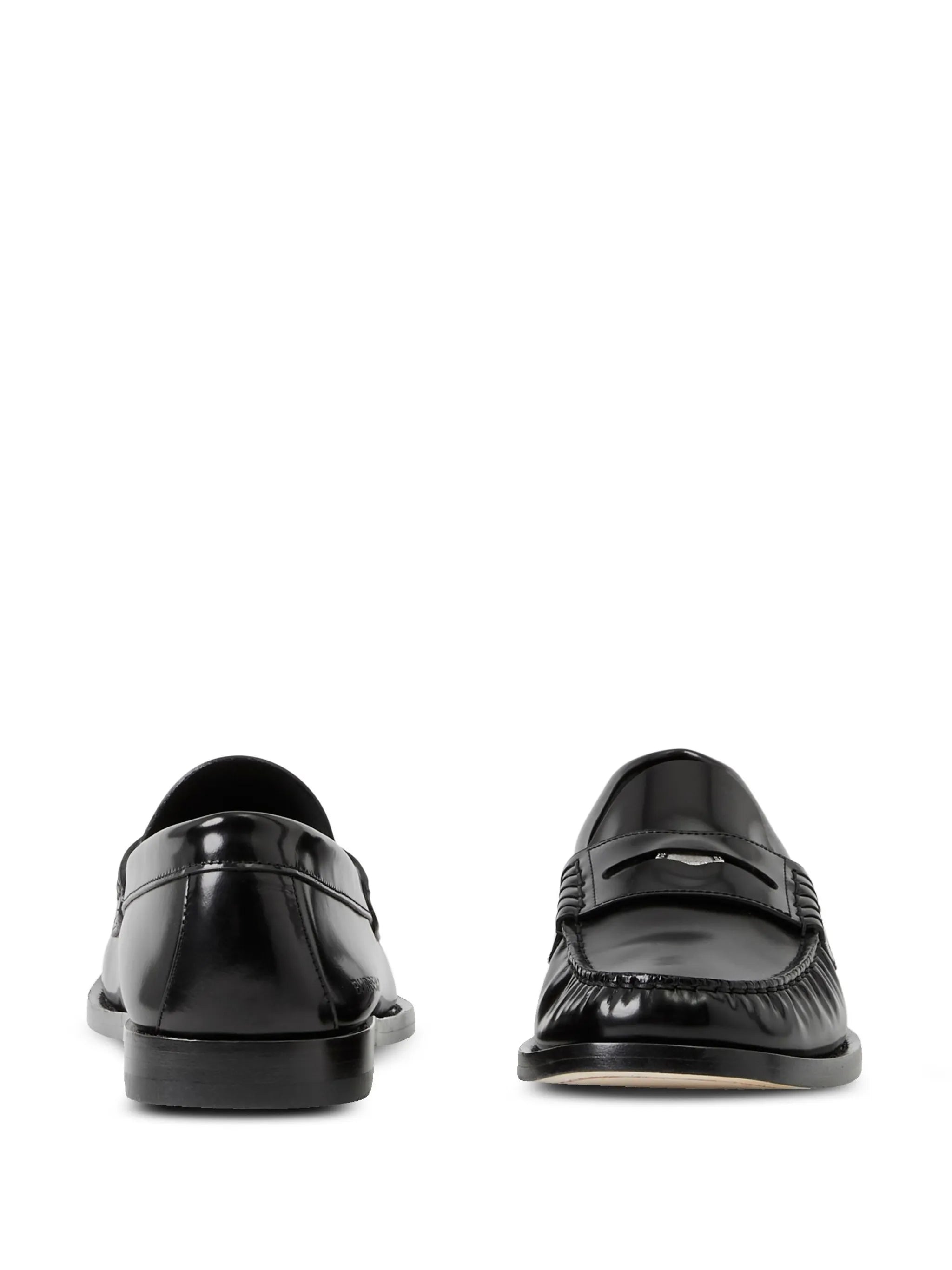 penny-slot leather loafers