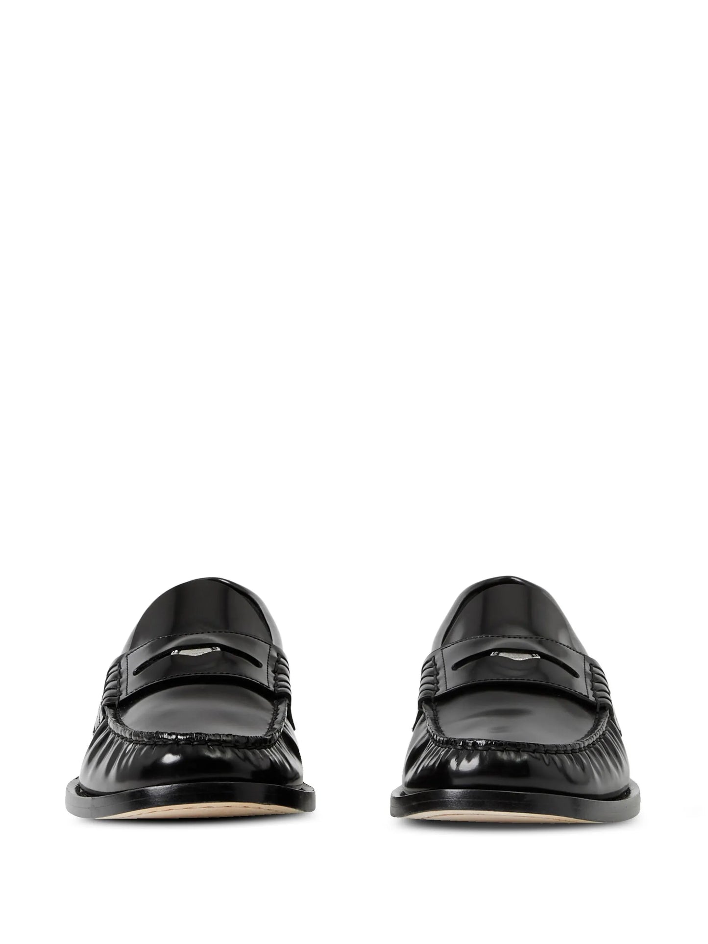 penny-slot leather loafers