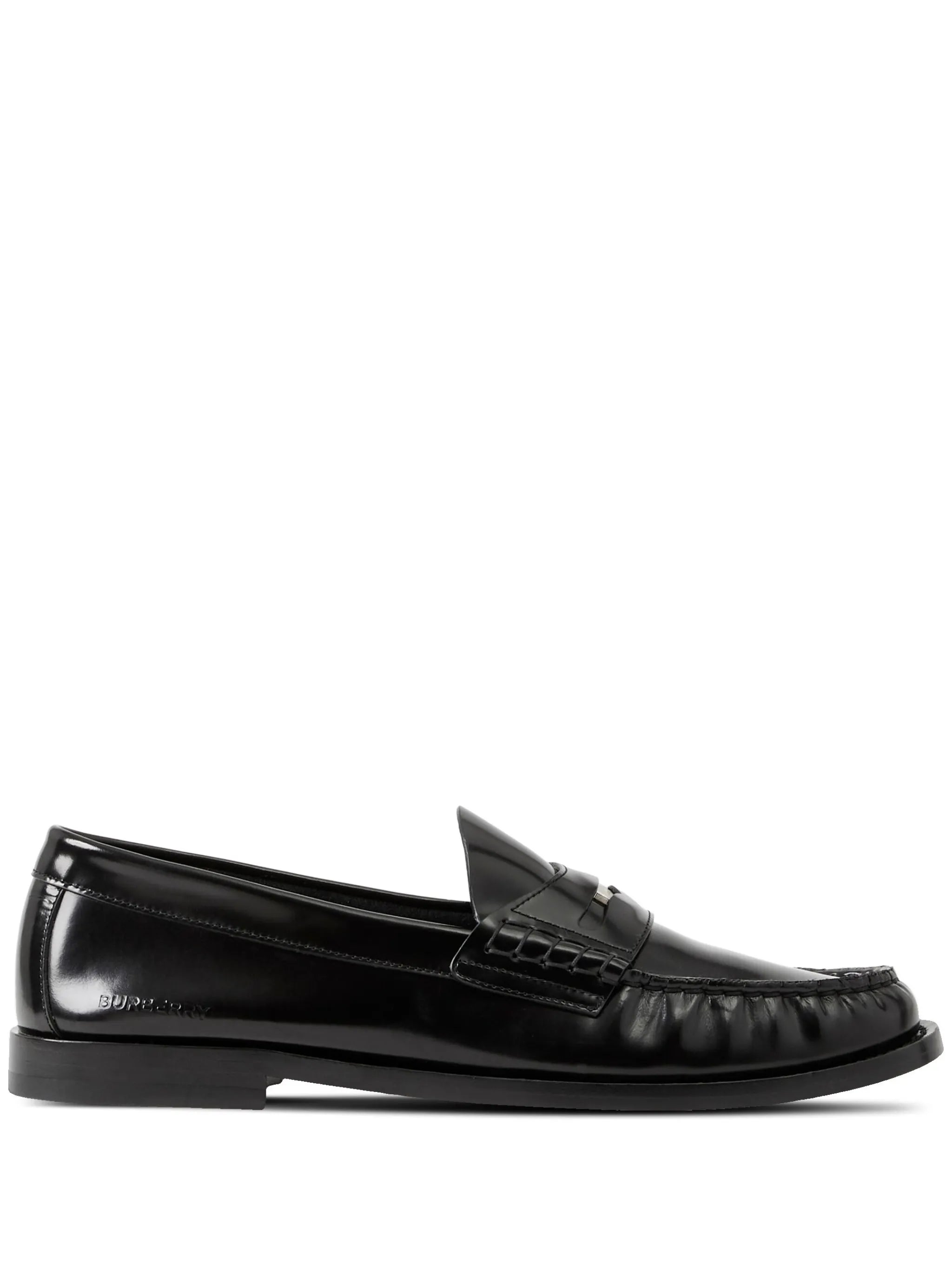 penny-slot leather loafers