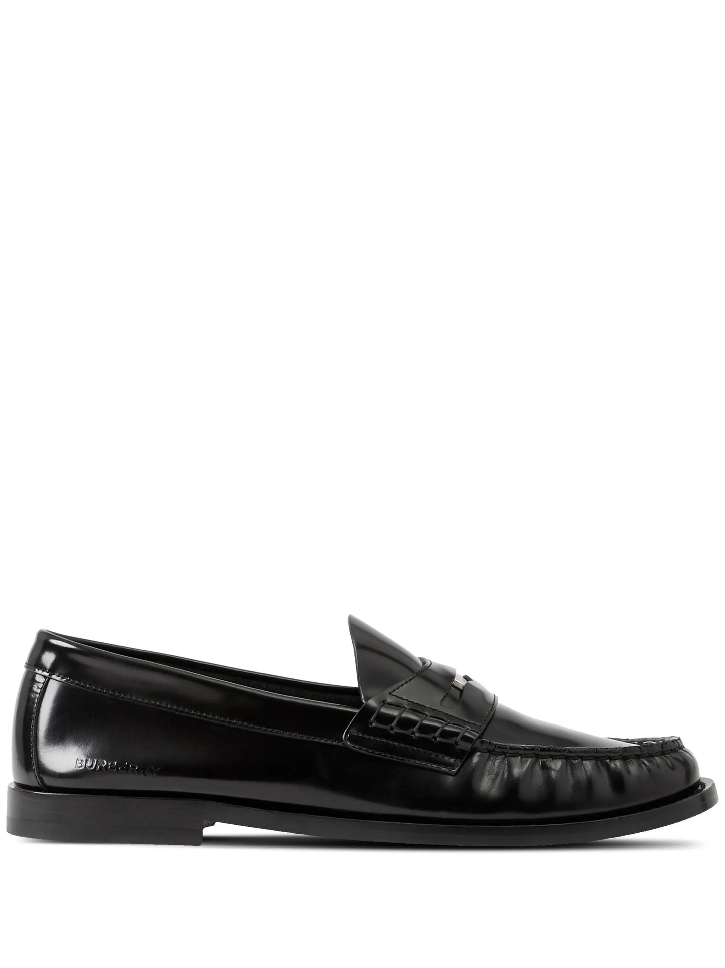 penny-slot leather loafers