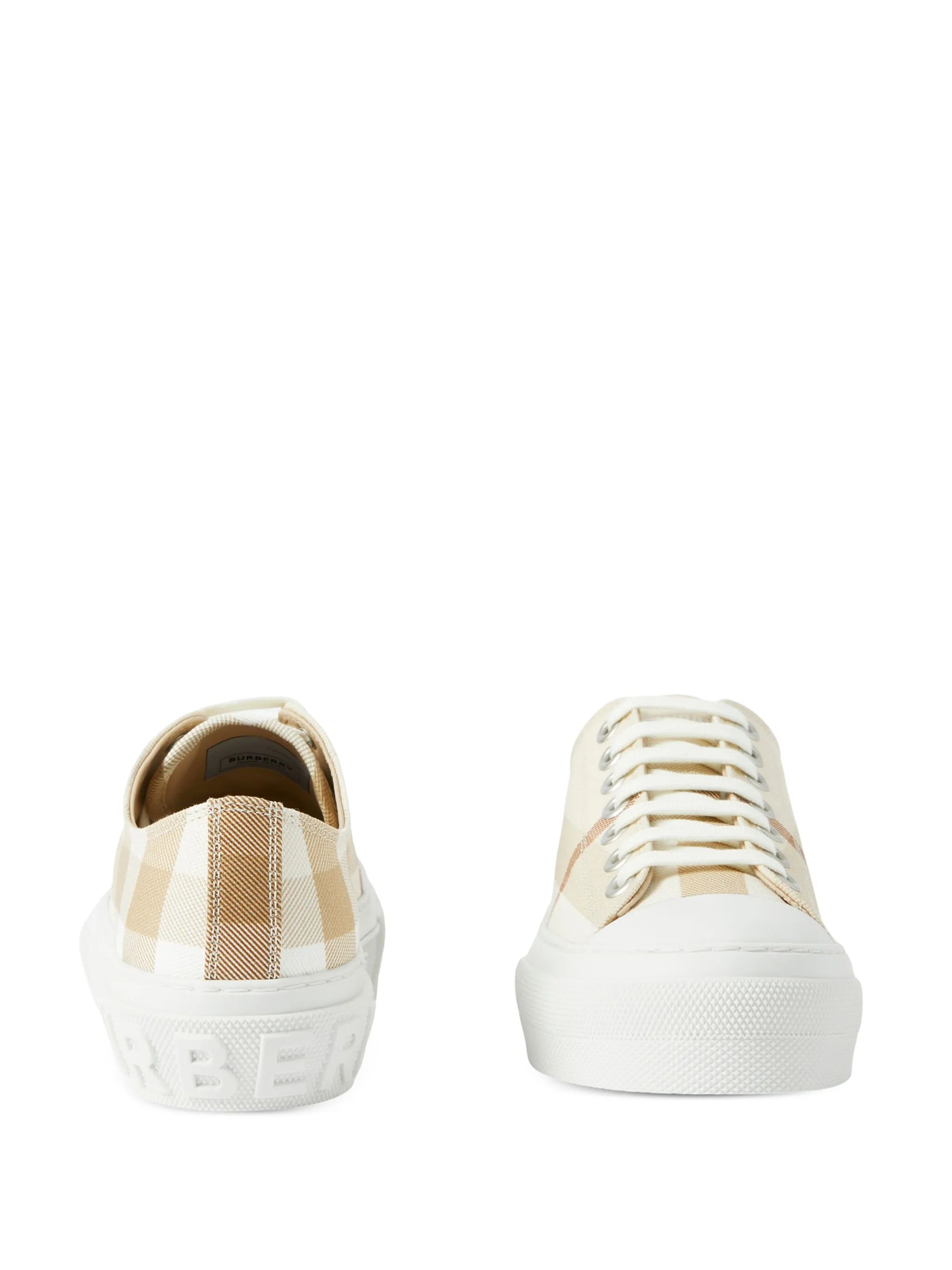 check-print low-top sneakers