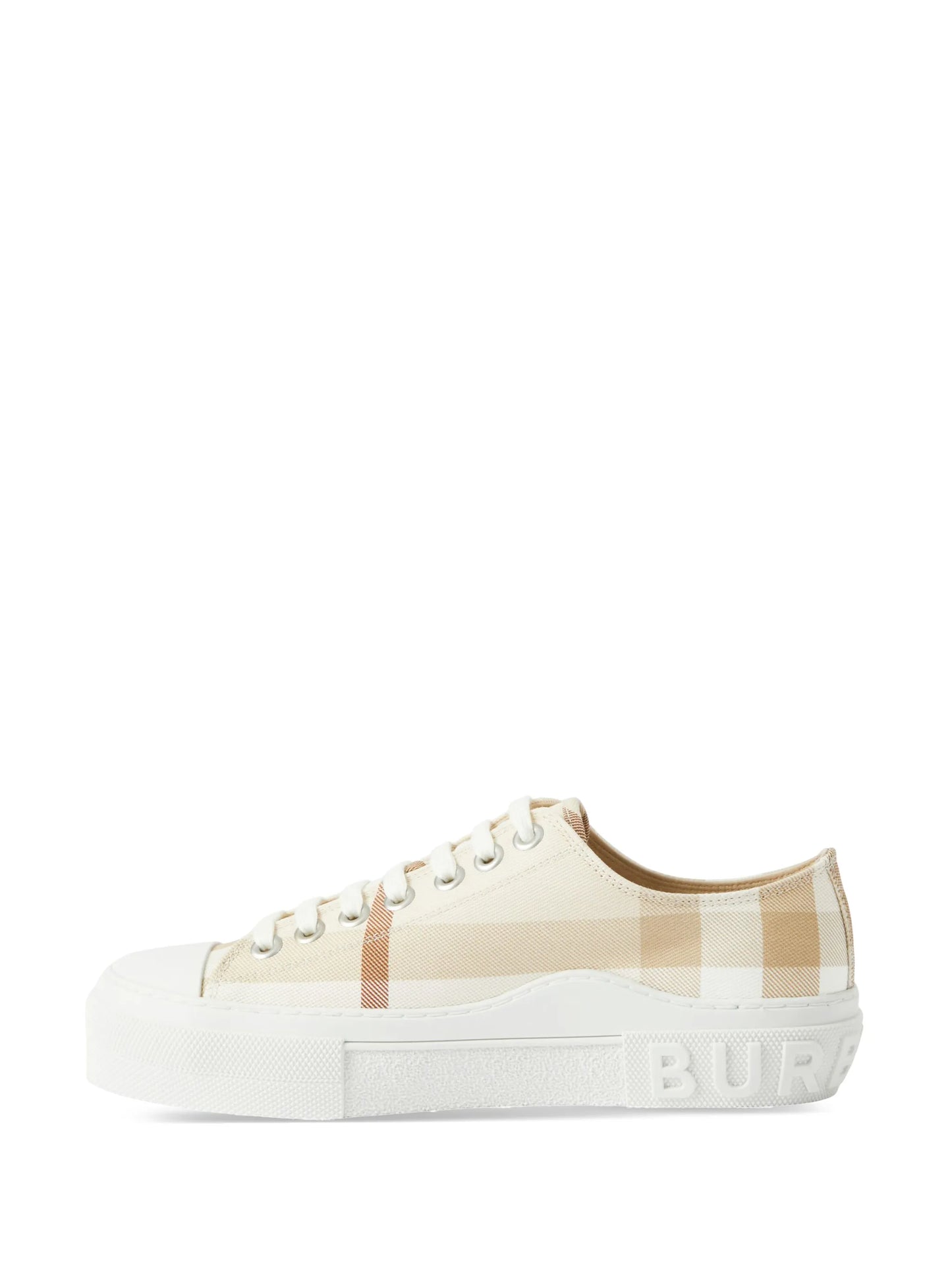 check-print low-top sneakers