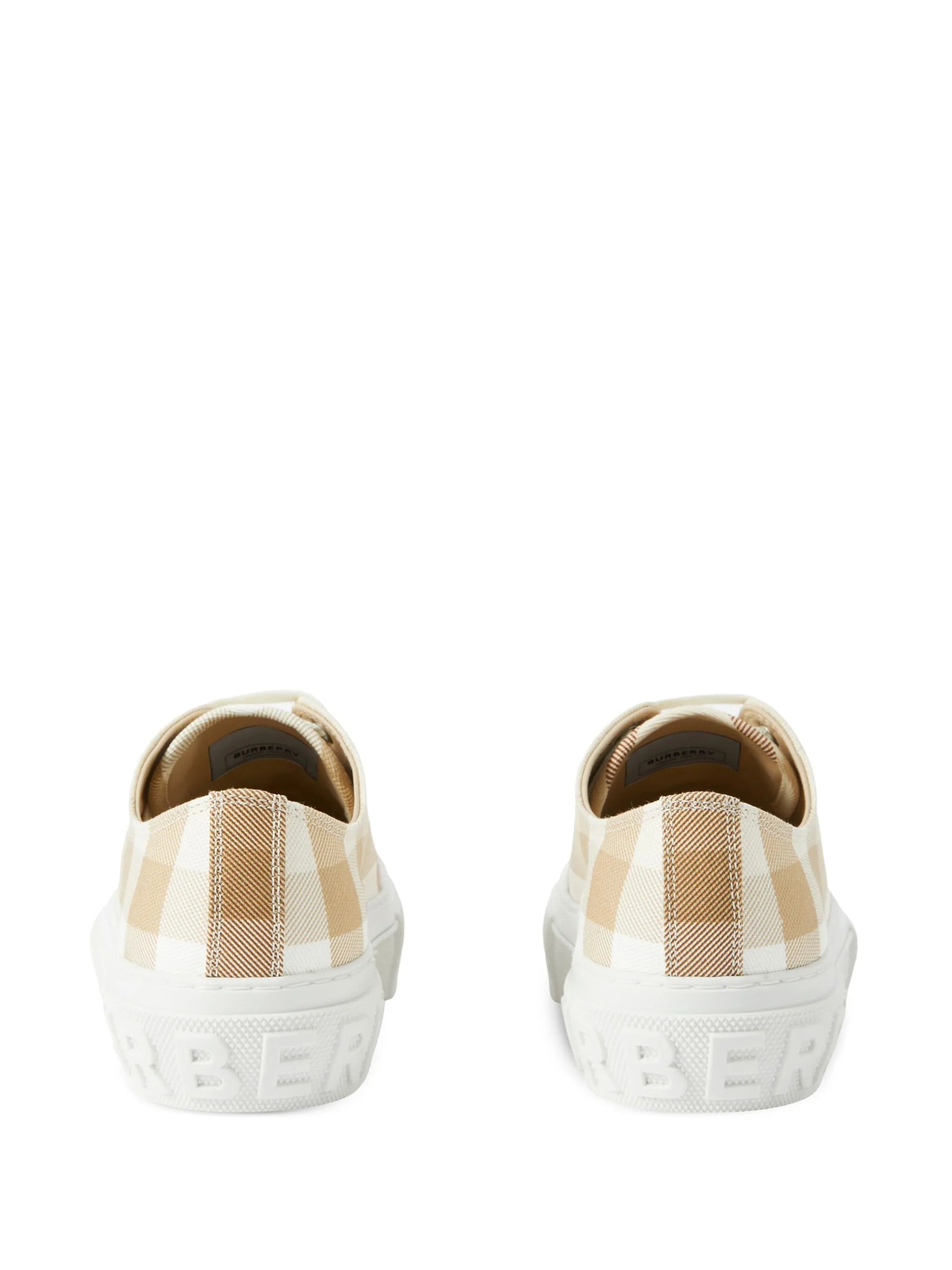 check-print low-top sneakers