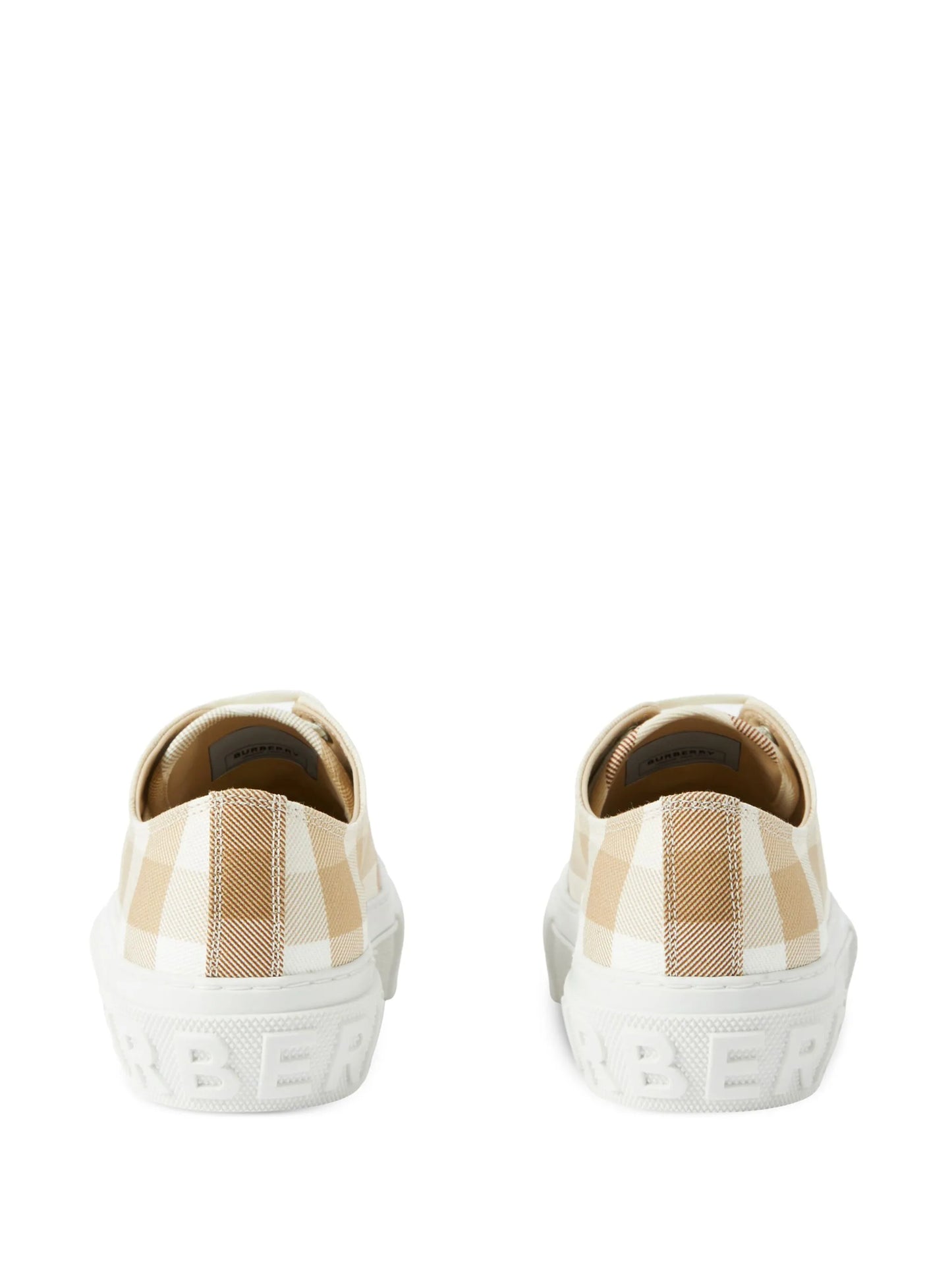 check-print low-top sneakers