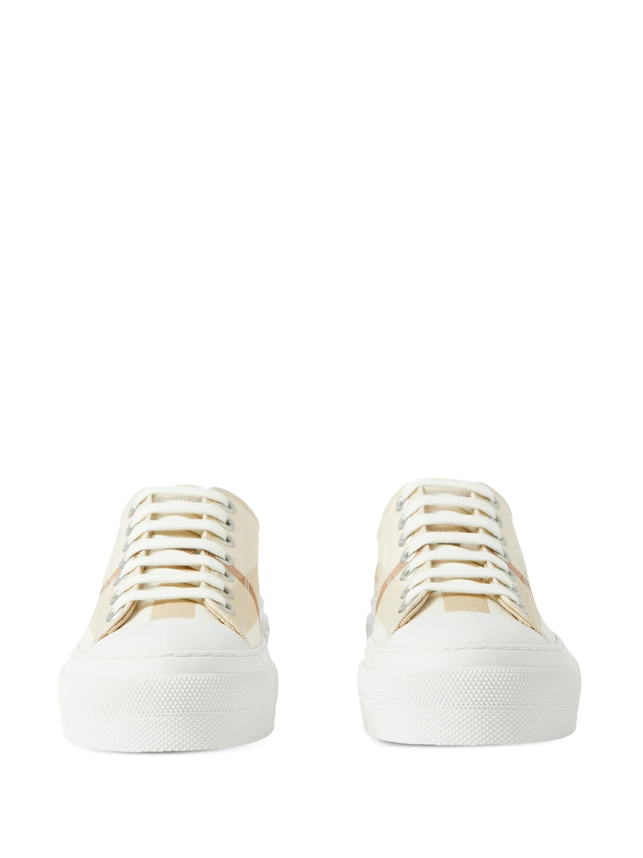 check-print low-top sneakers