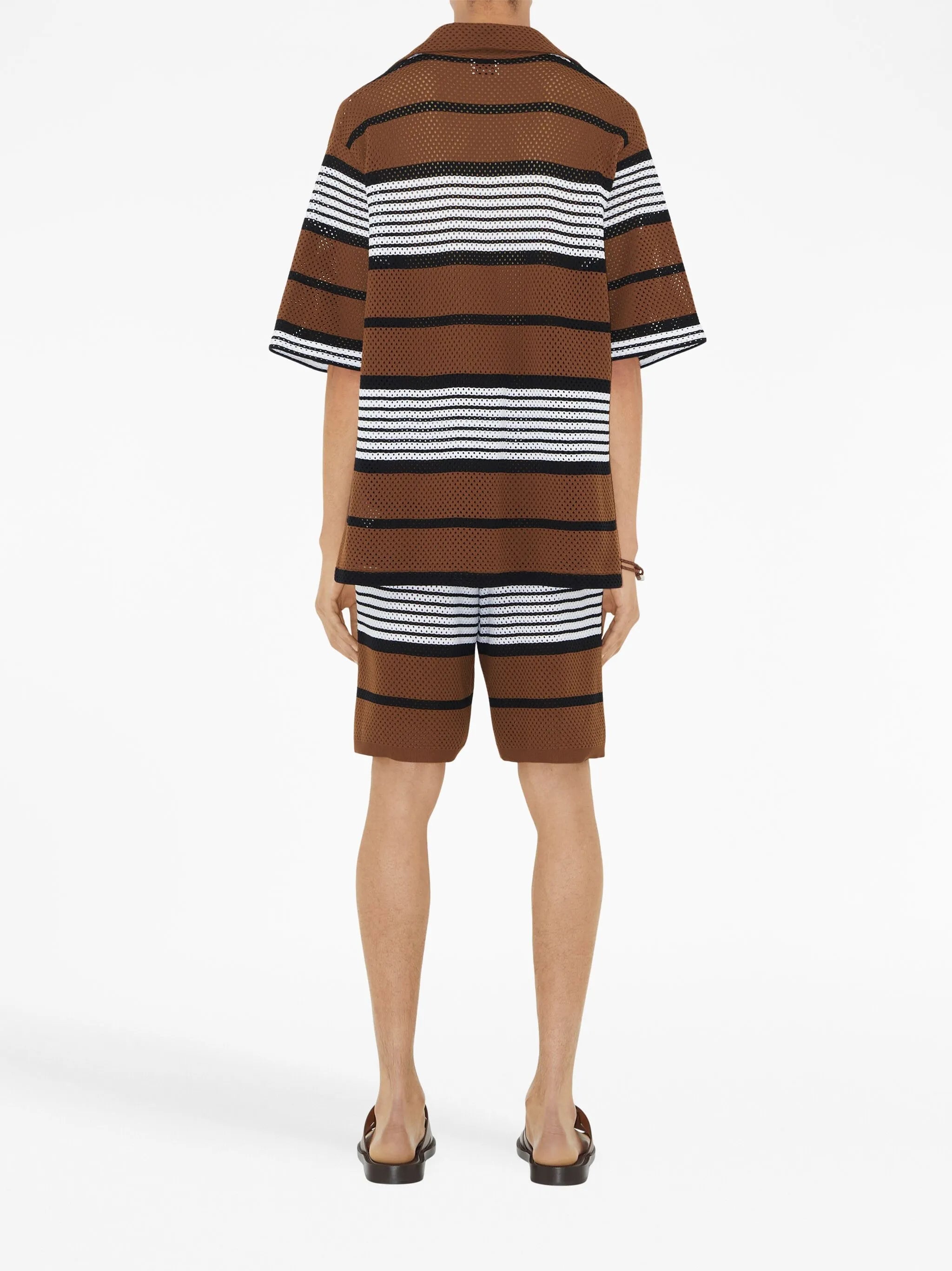 striped mesh shirt