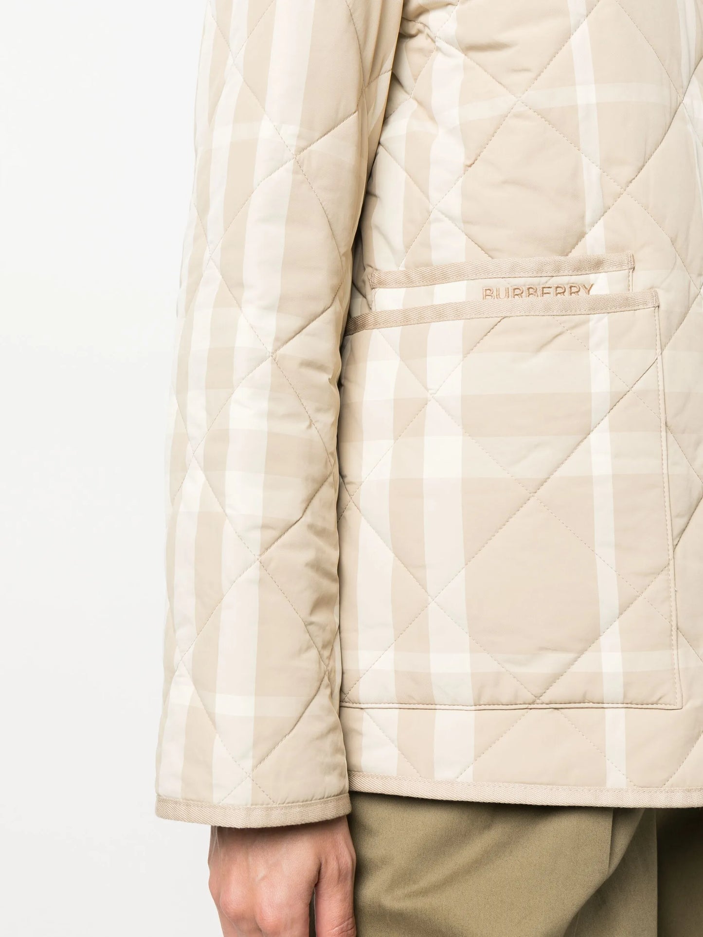 diamond quilted barn jacket