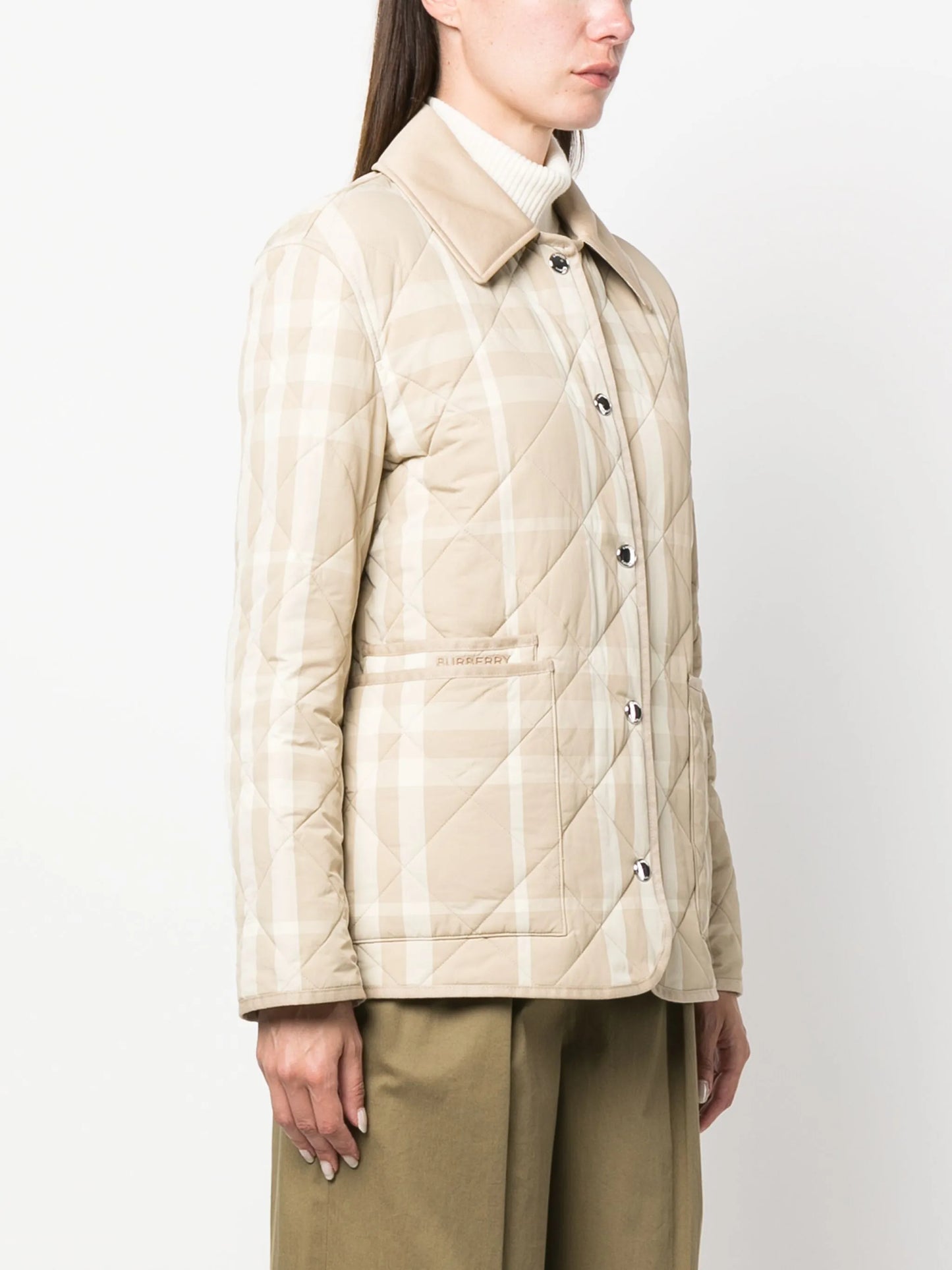 diamond quilted barn jacket
