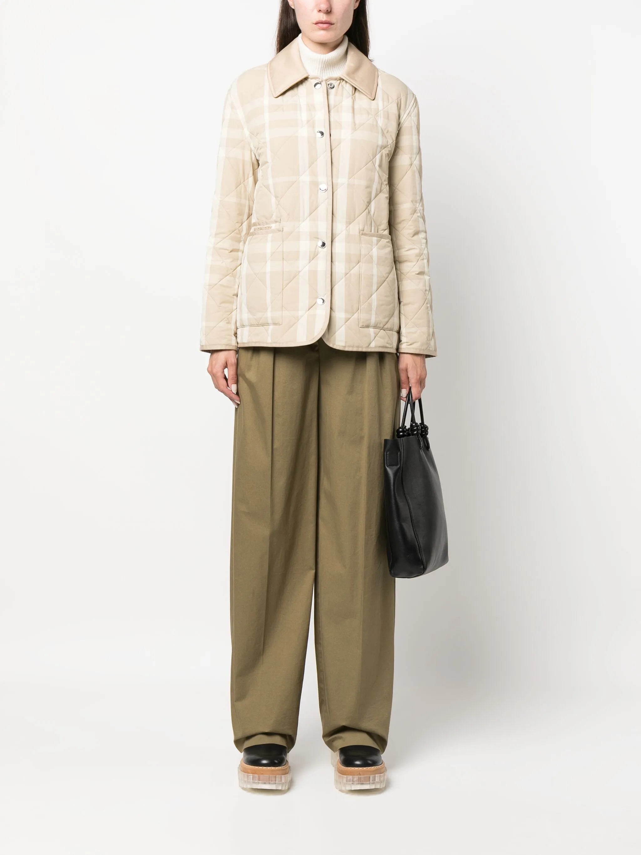 diamond quilted barn jacket