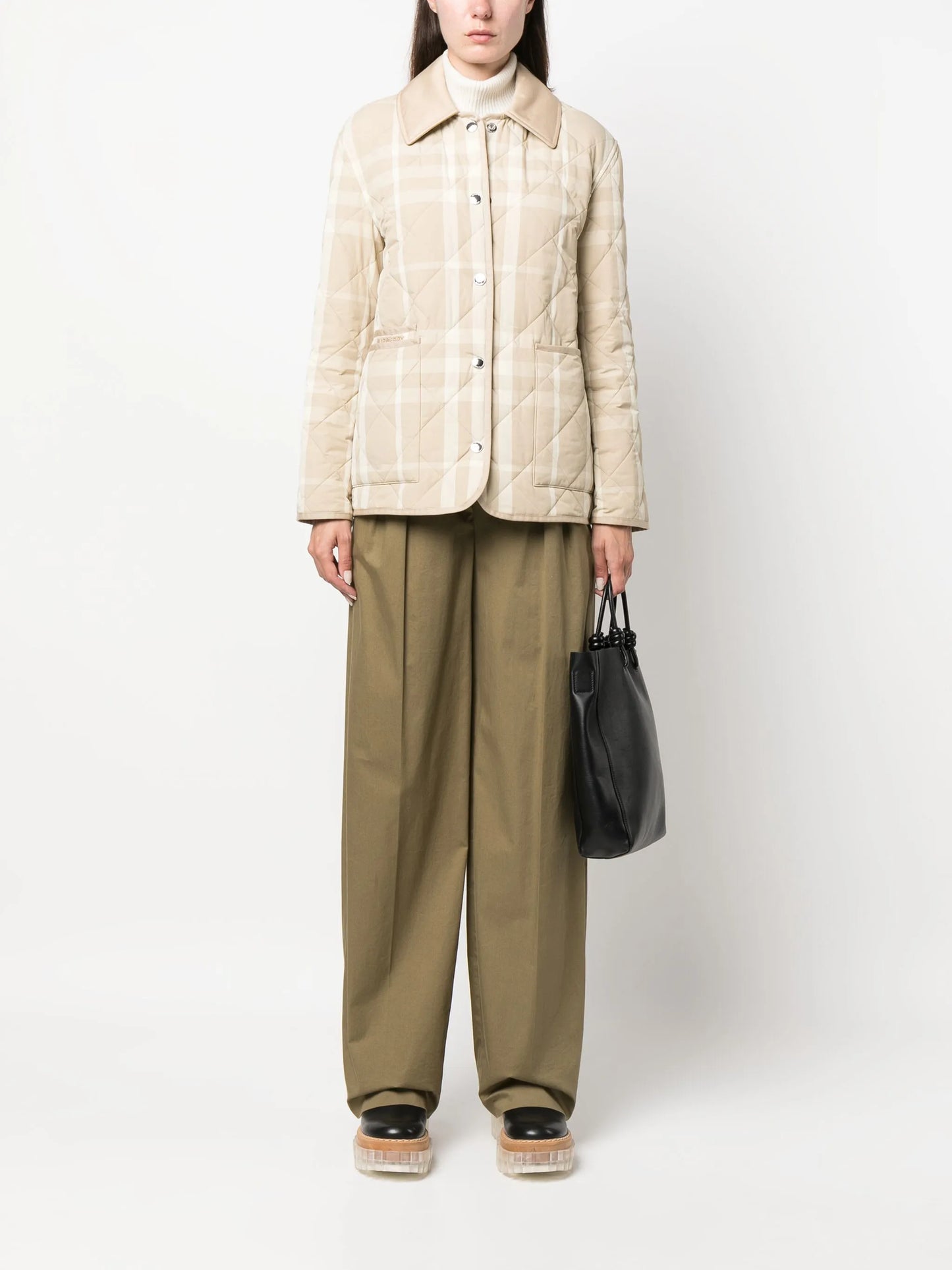 diamond quilted barn jacket