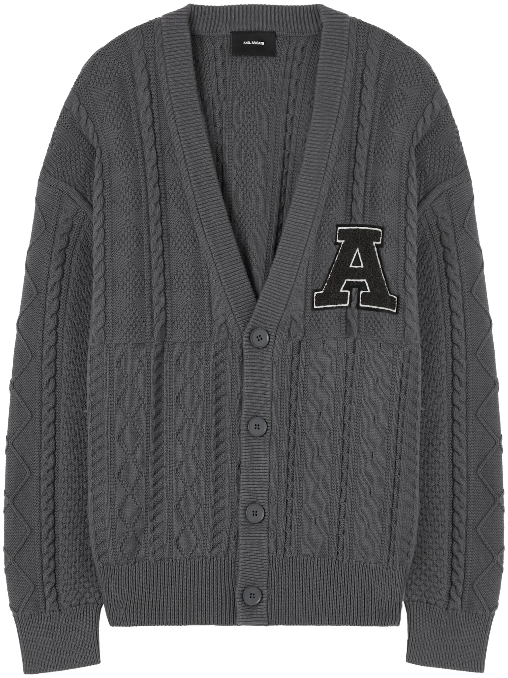Alpha logo-appliqué cardigan
