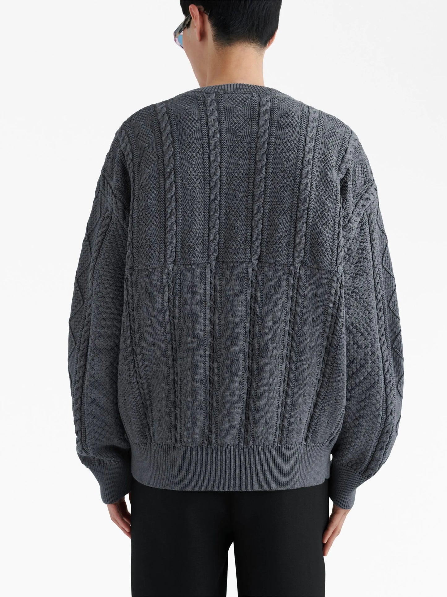 Alpha logo-appliqué cardigan
