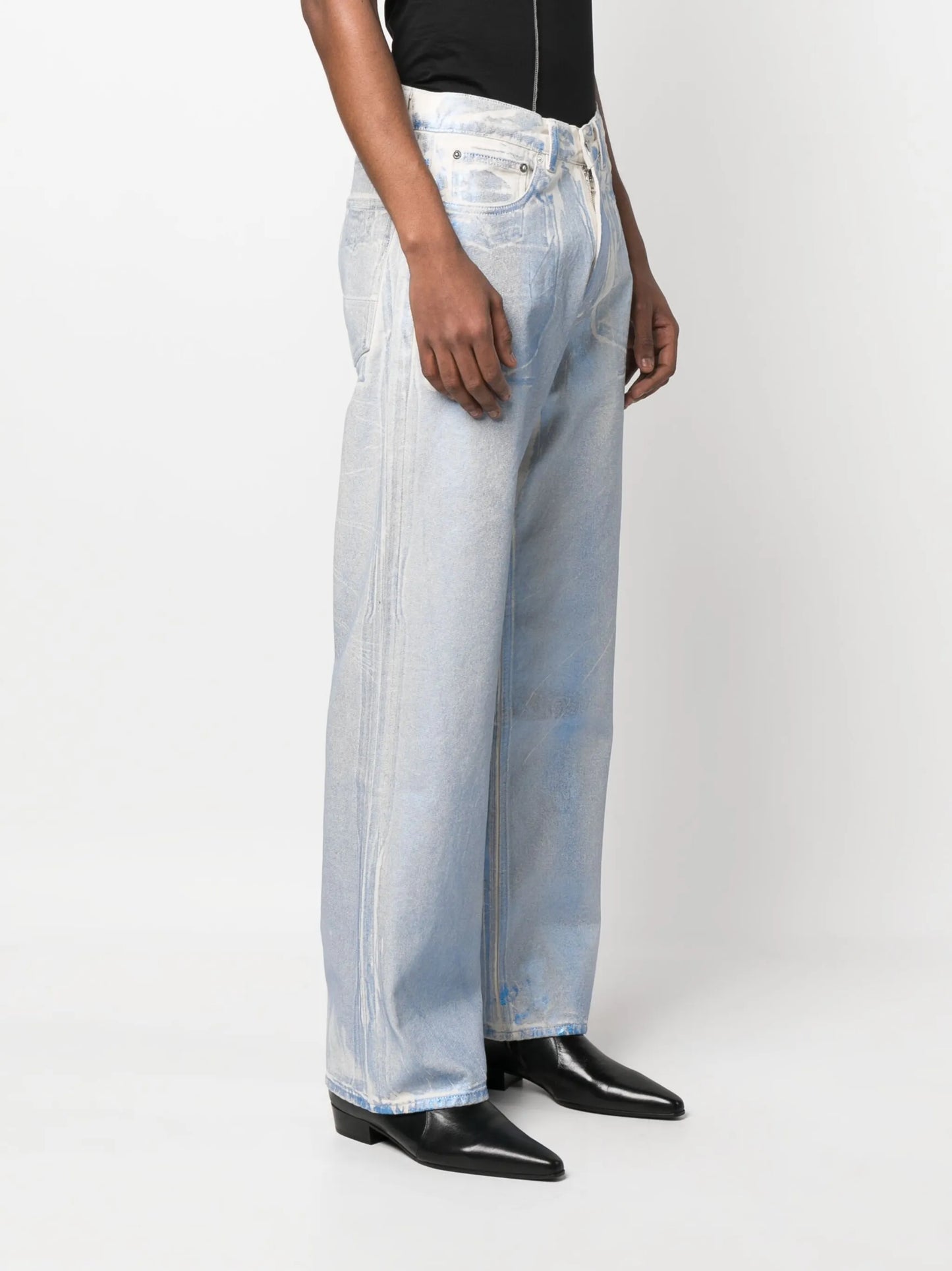 Third Cut iridescent foil jeans