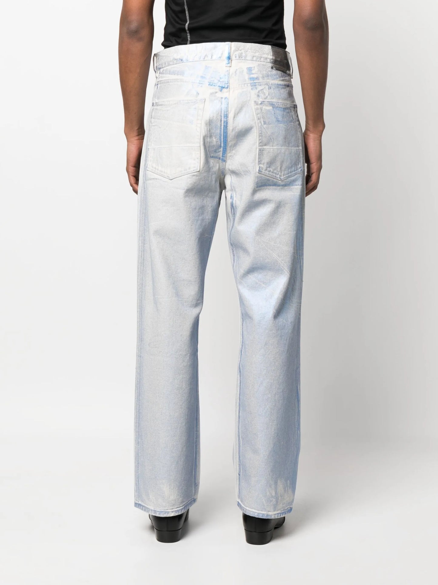 Third Cut iridescent foil jeans