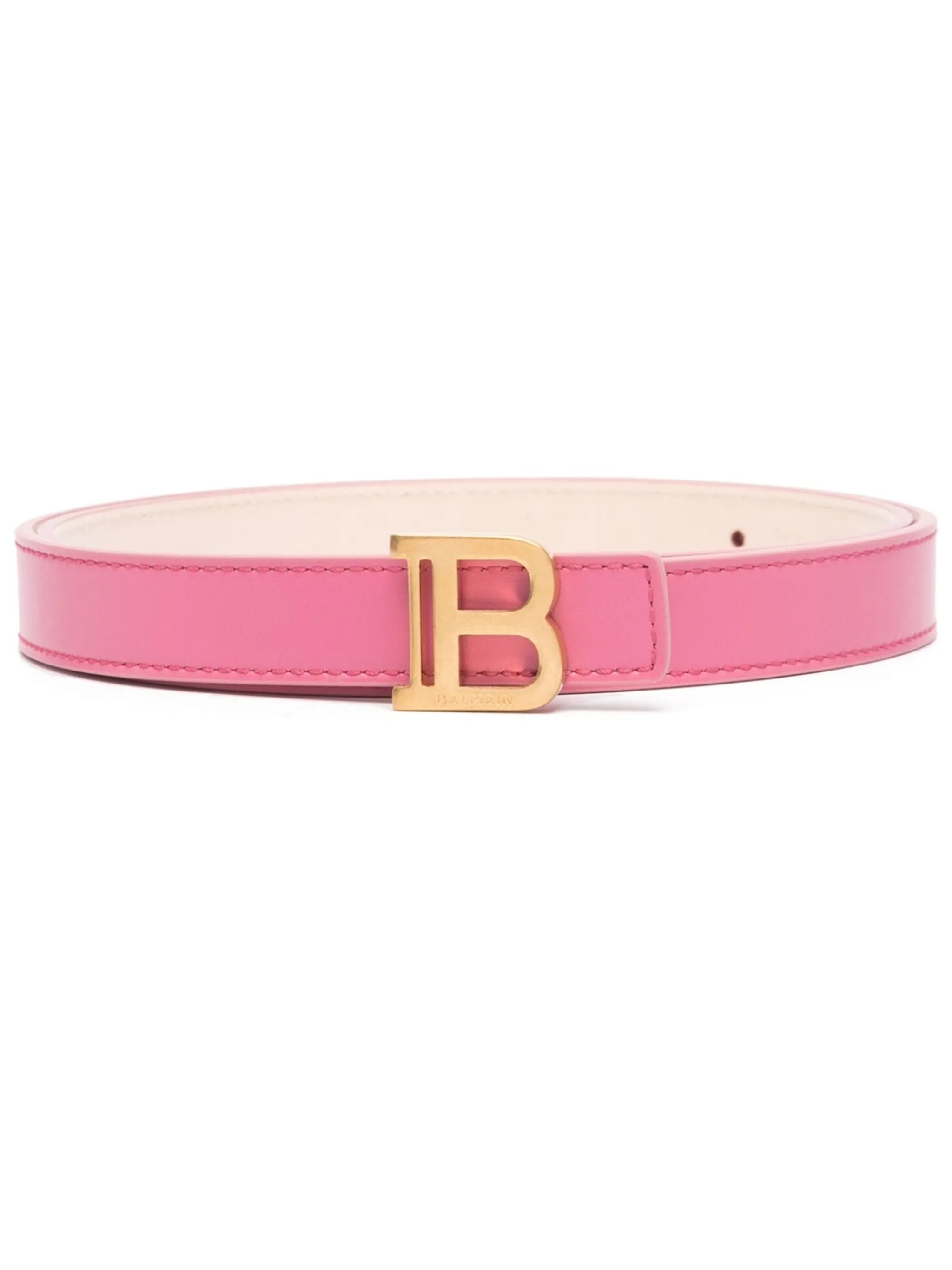 logo-lettering leather belt