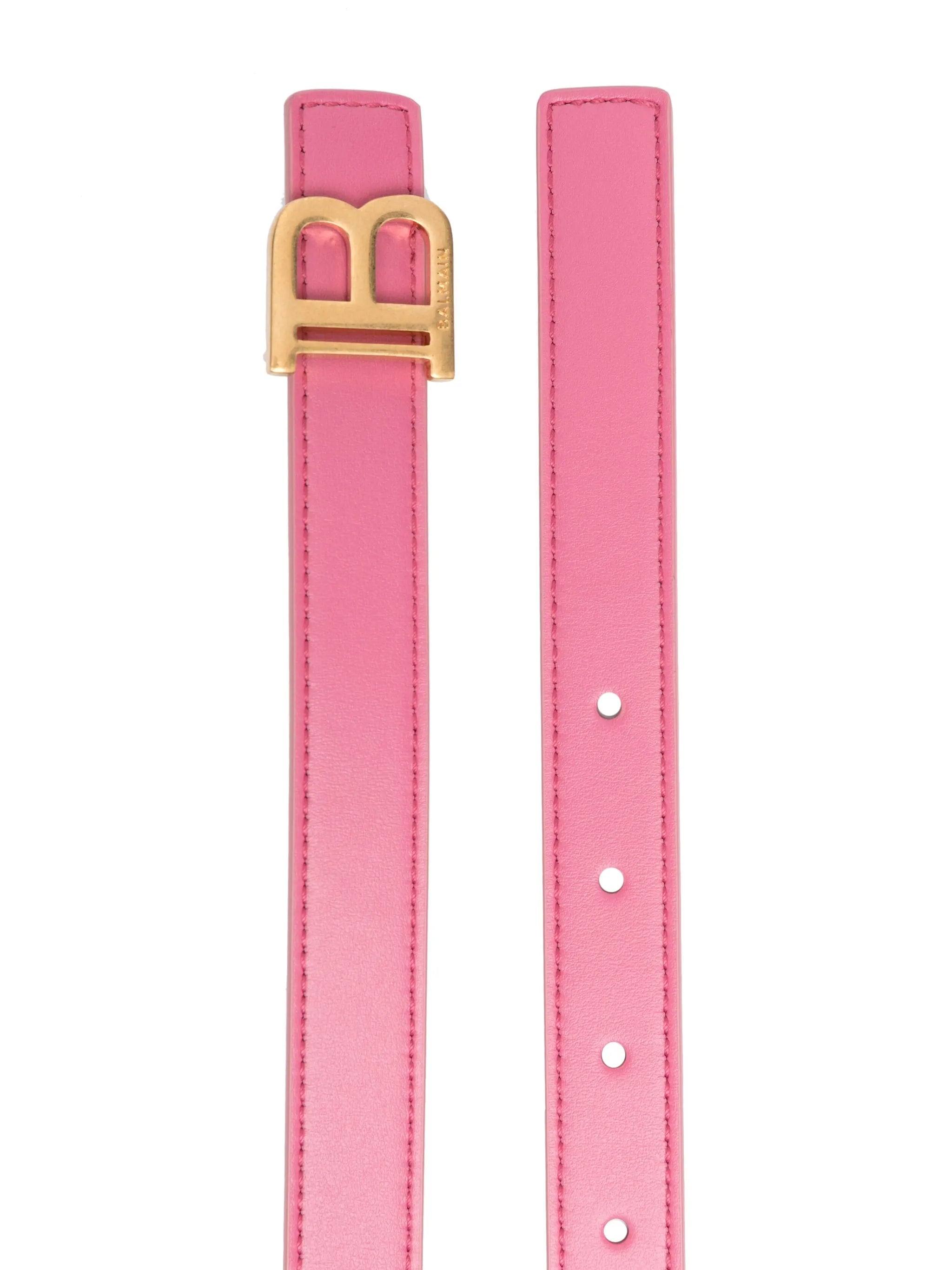 logo-lettering leather belt