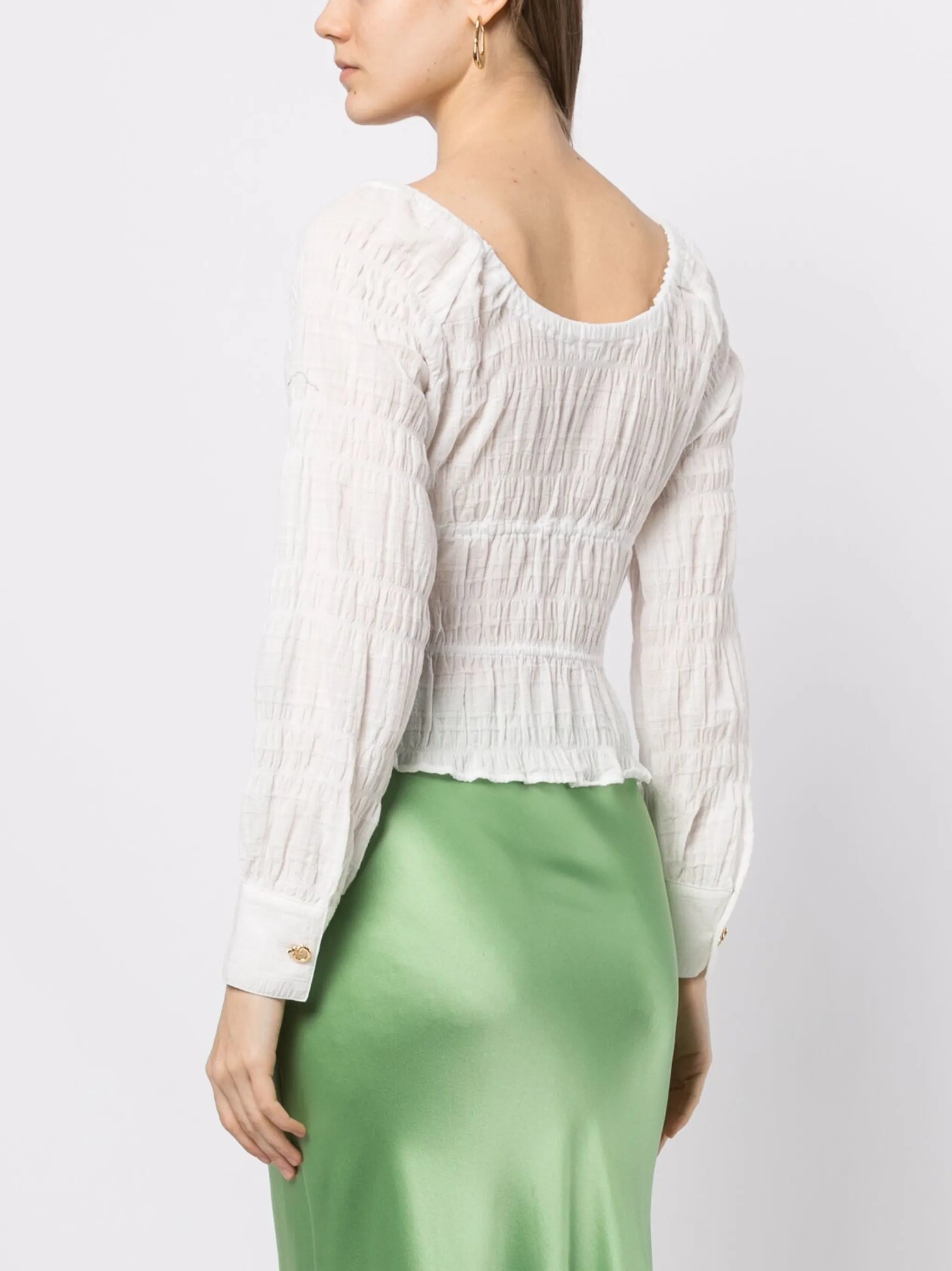 Effi smocked cotton blouse