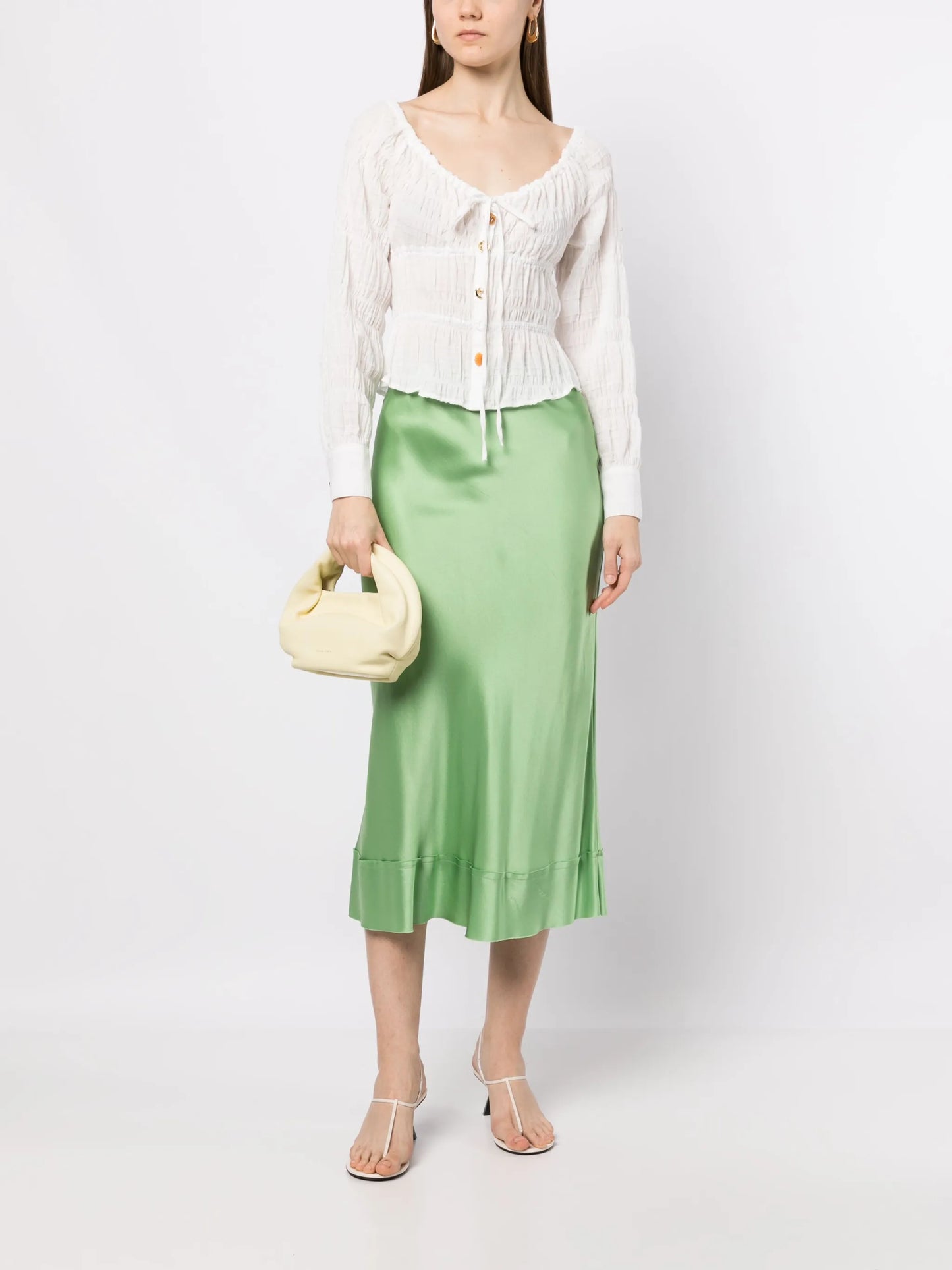 Effi smocked cotton blouse