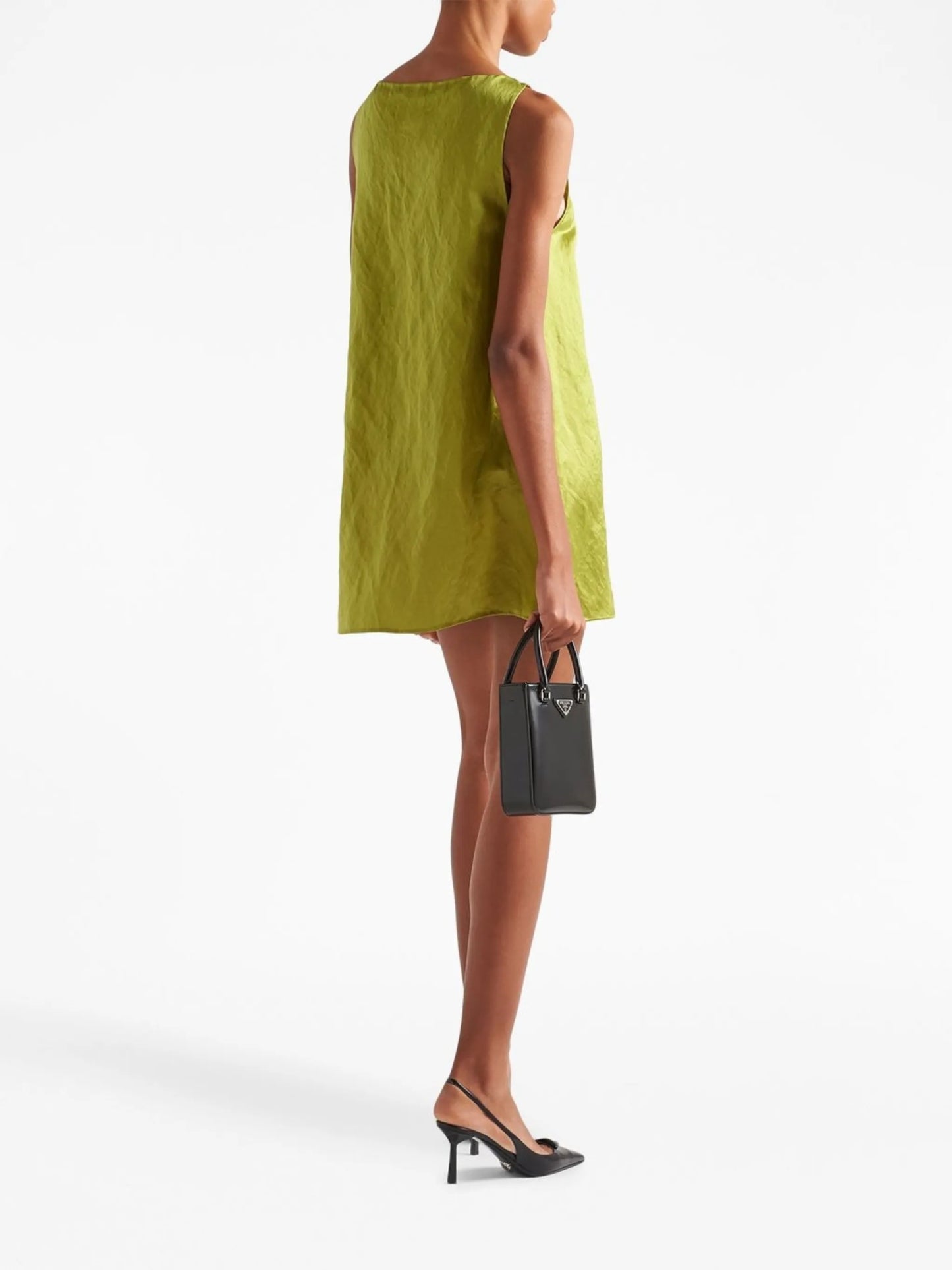triangle-logo sleeveless minidress