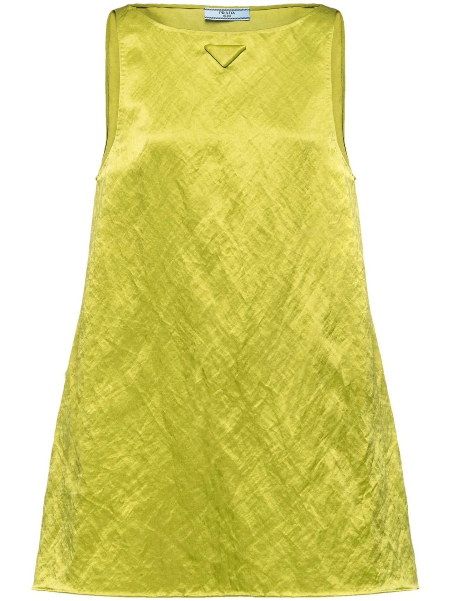 triangle-logo sleeveless minidress