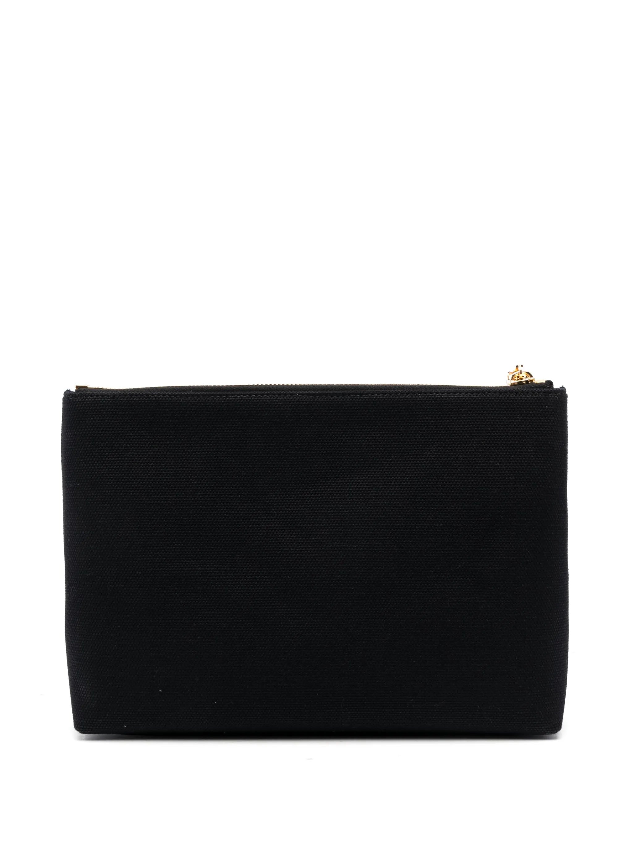 logo-print clutch bag