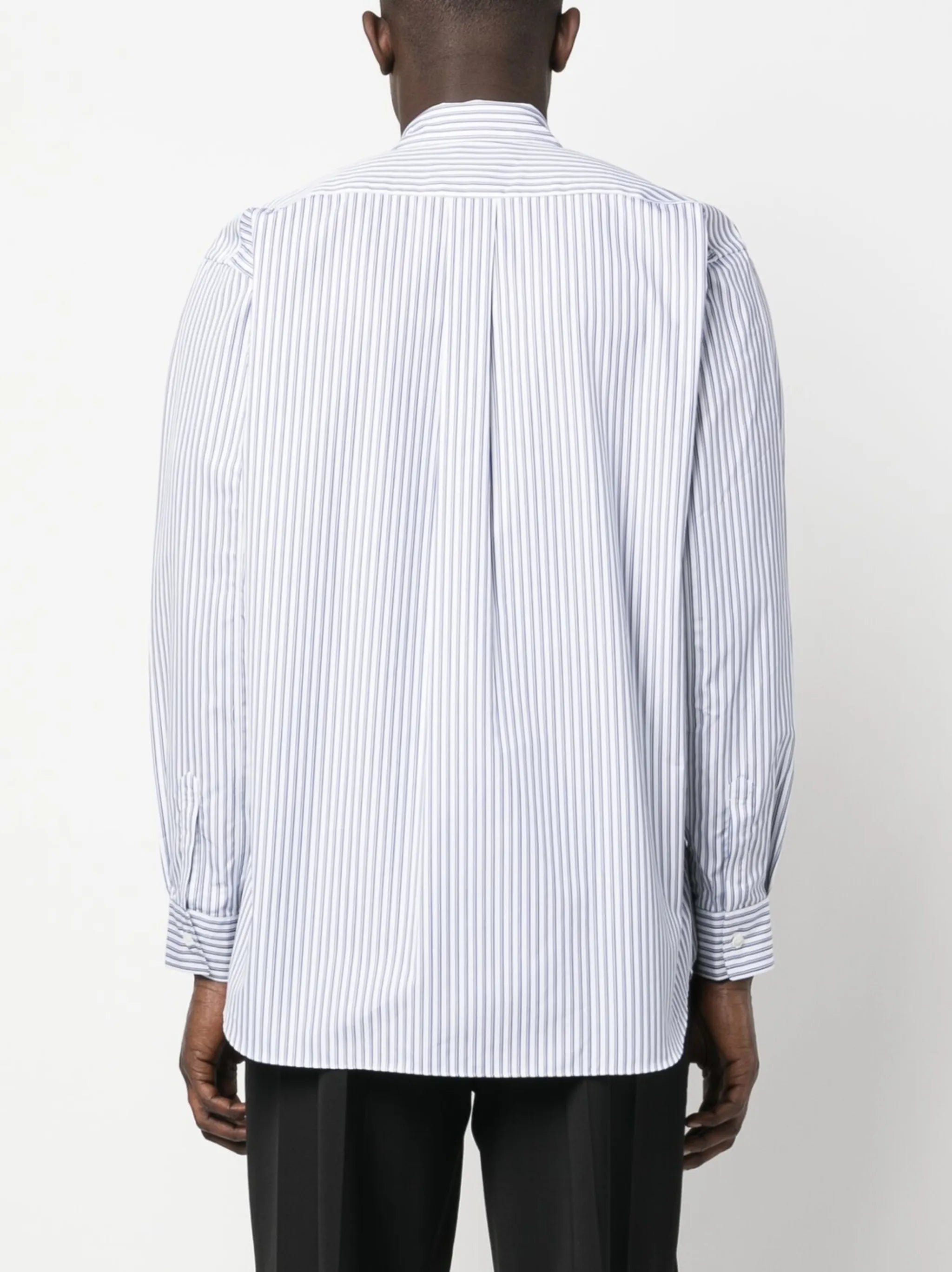 halo-stripe cotton shirt