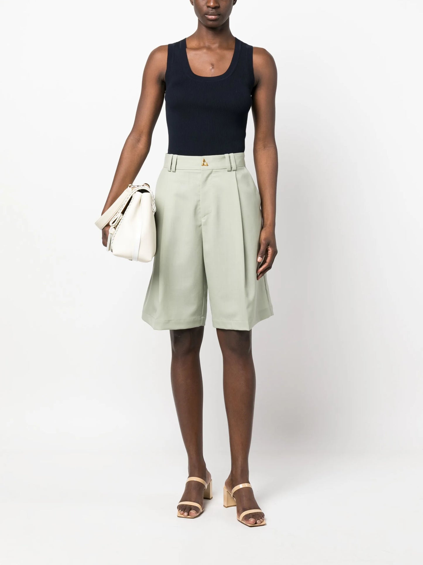 Swan knee-length wool shorts