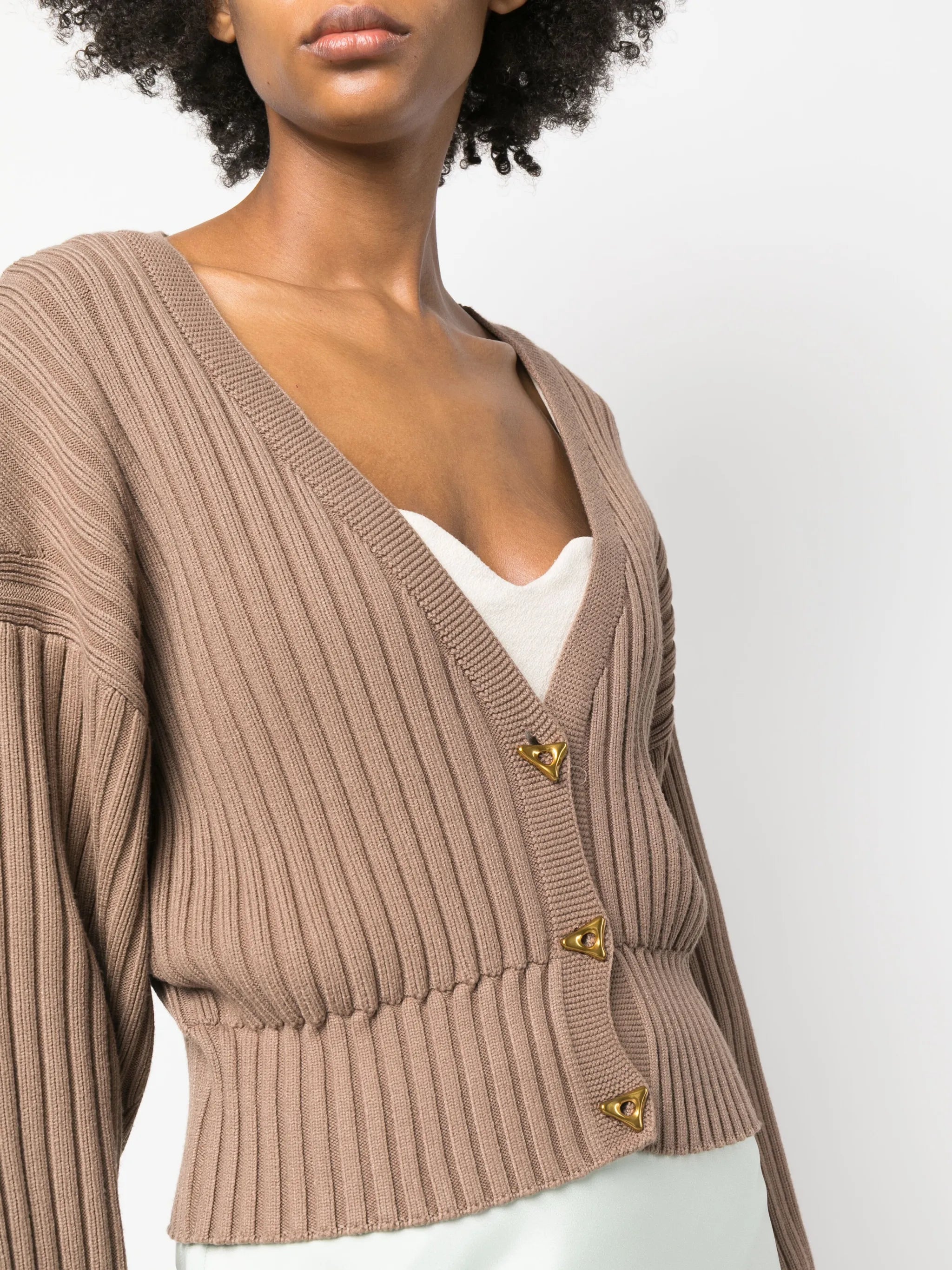 Mount ribbed cardigan