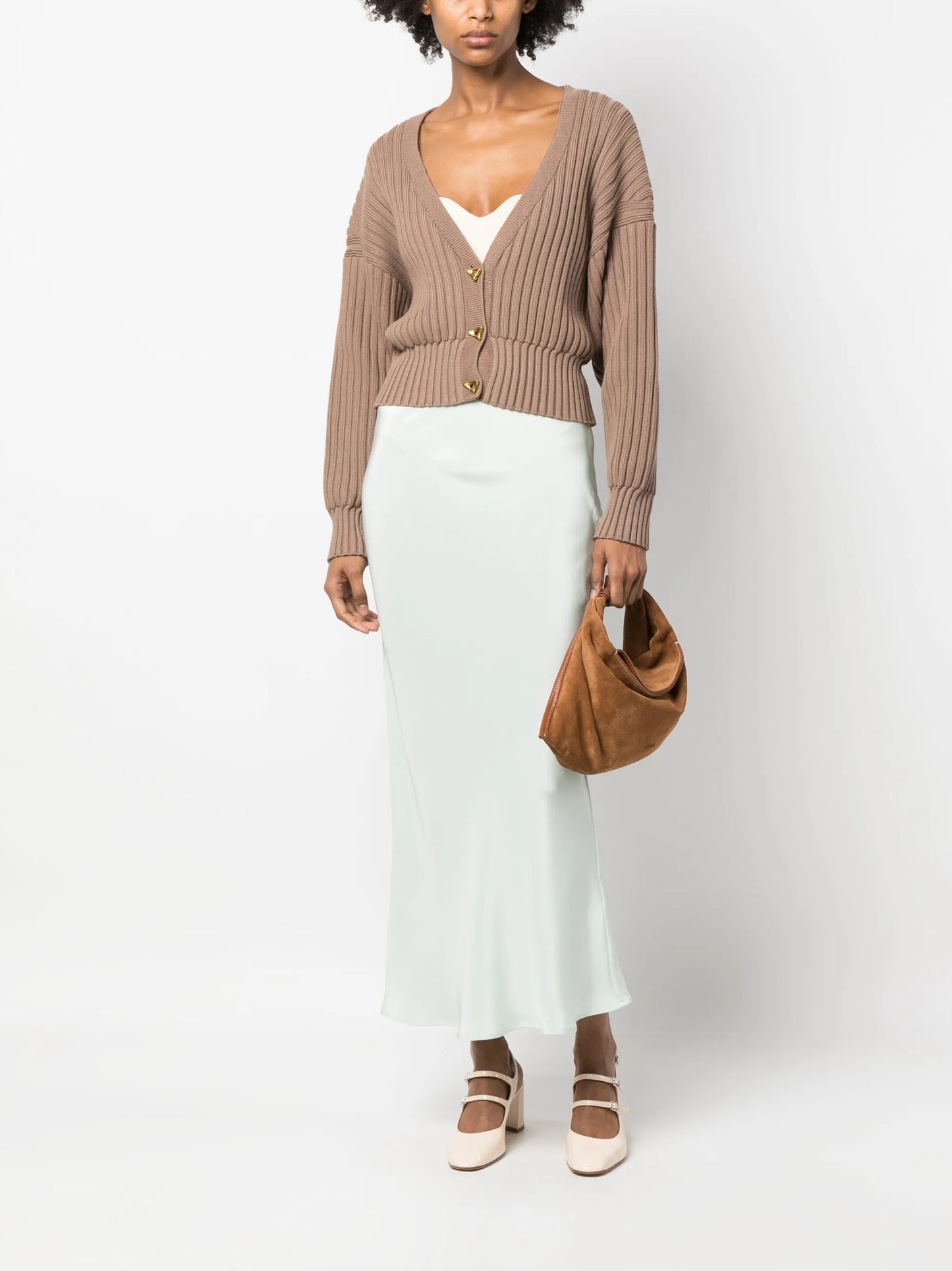 Mount ribbed cardigan