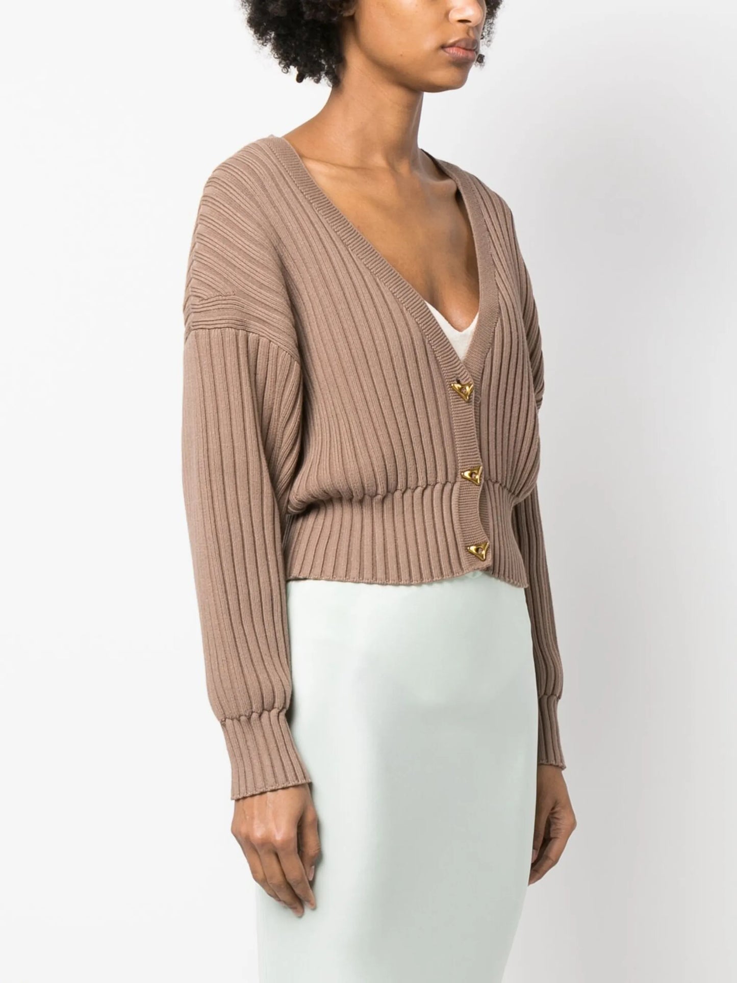 Mount ribbed cardigan