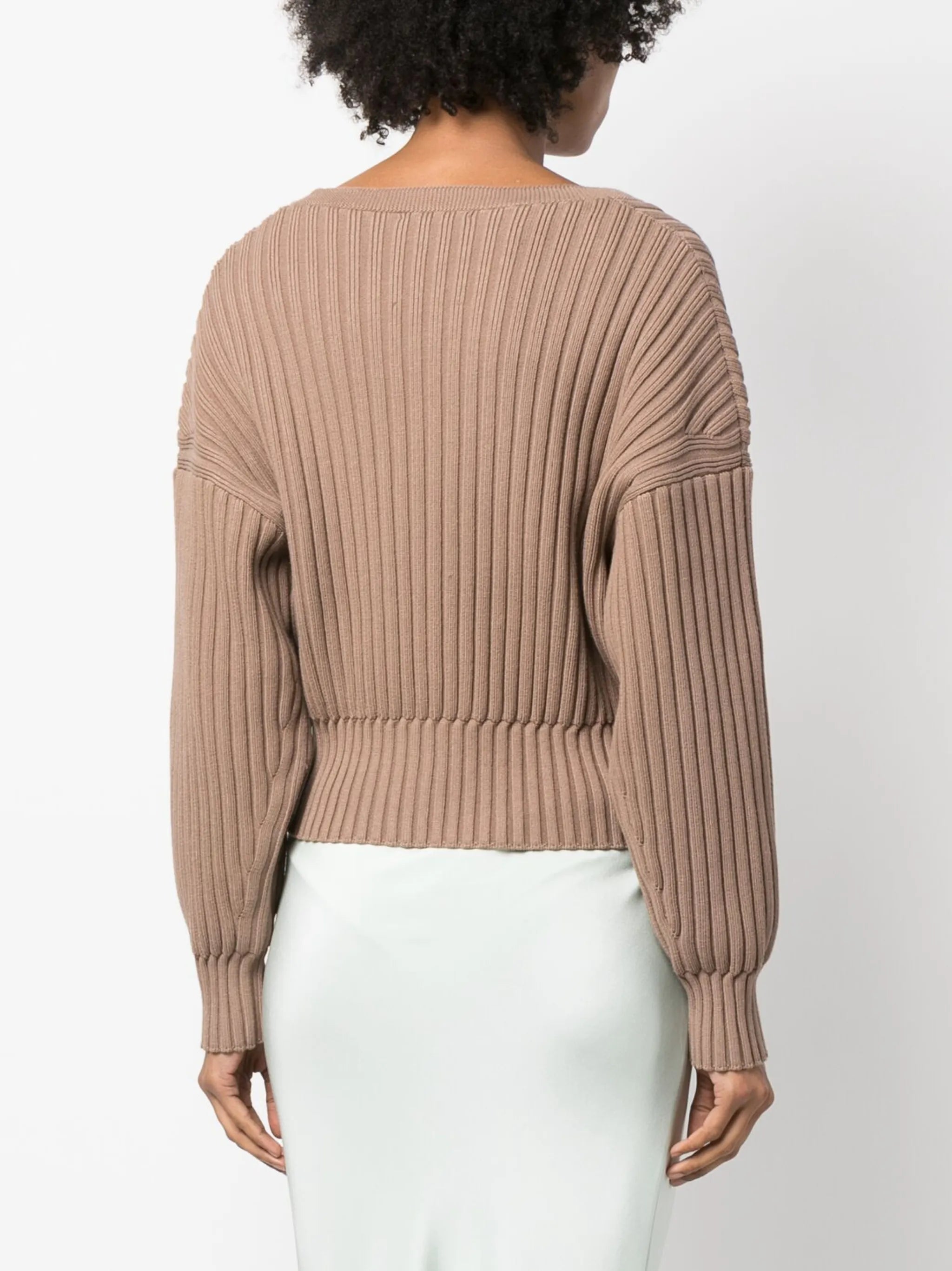 Mount ribbed cardigan