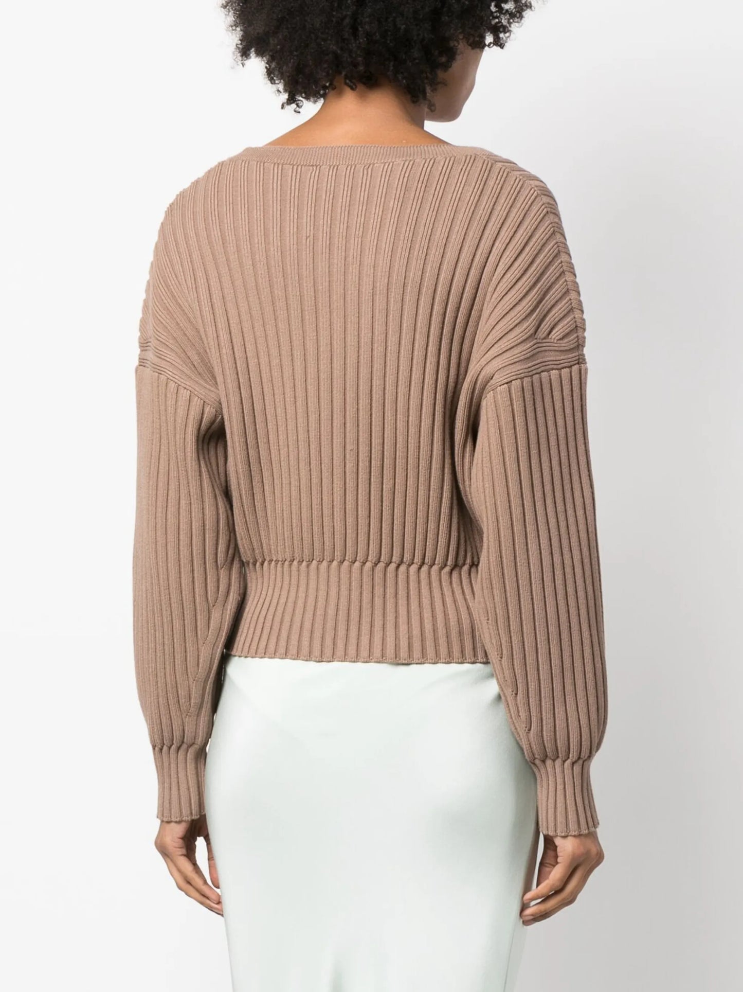 Mount ribbed cardigan