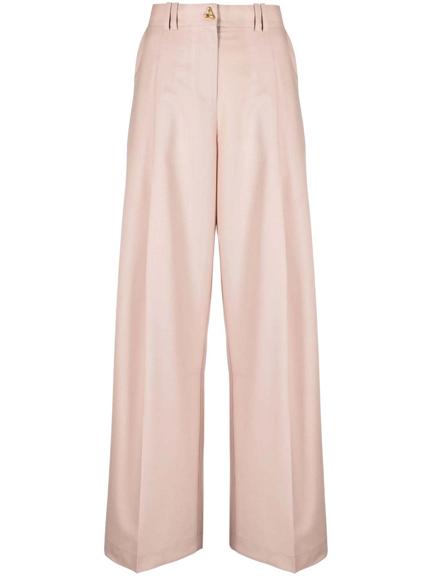wide-leg wool trousers