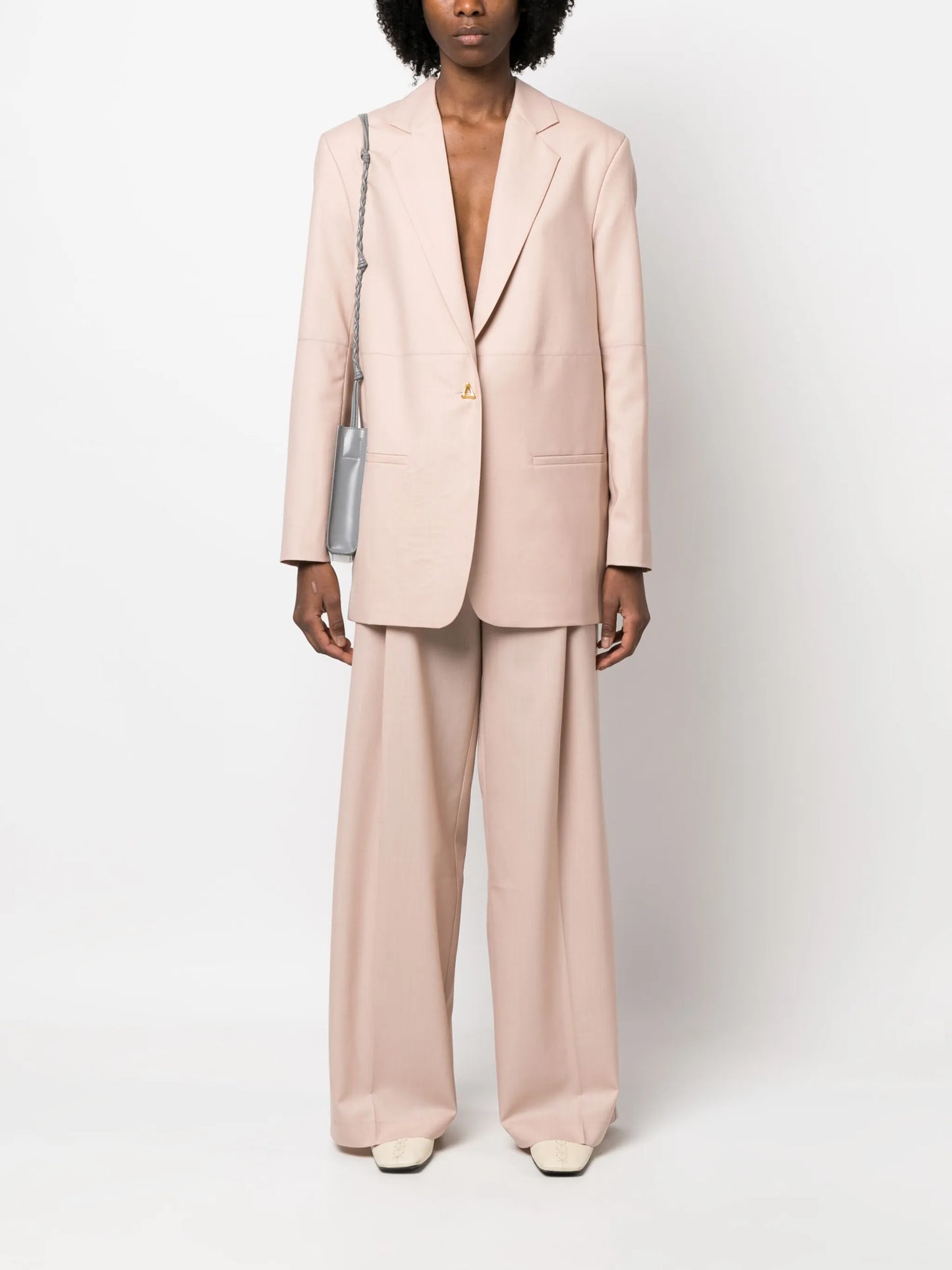 wide-leg wool trousers