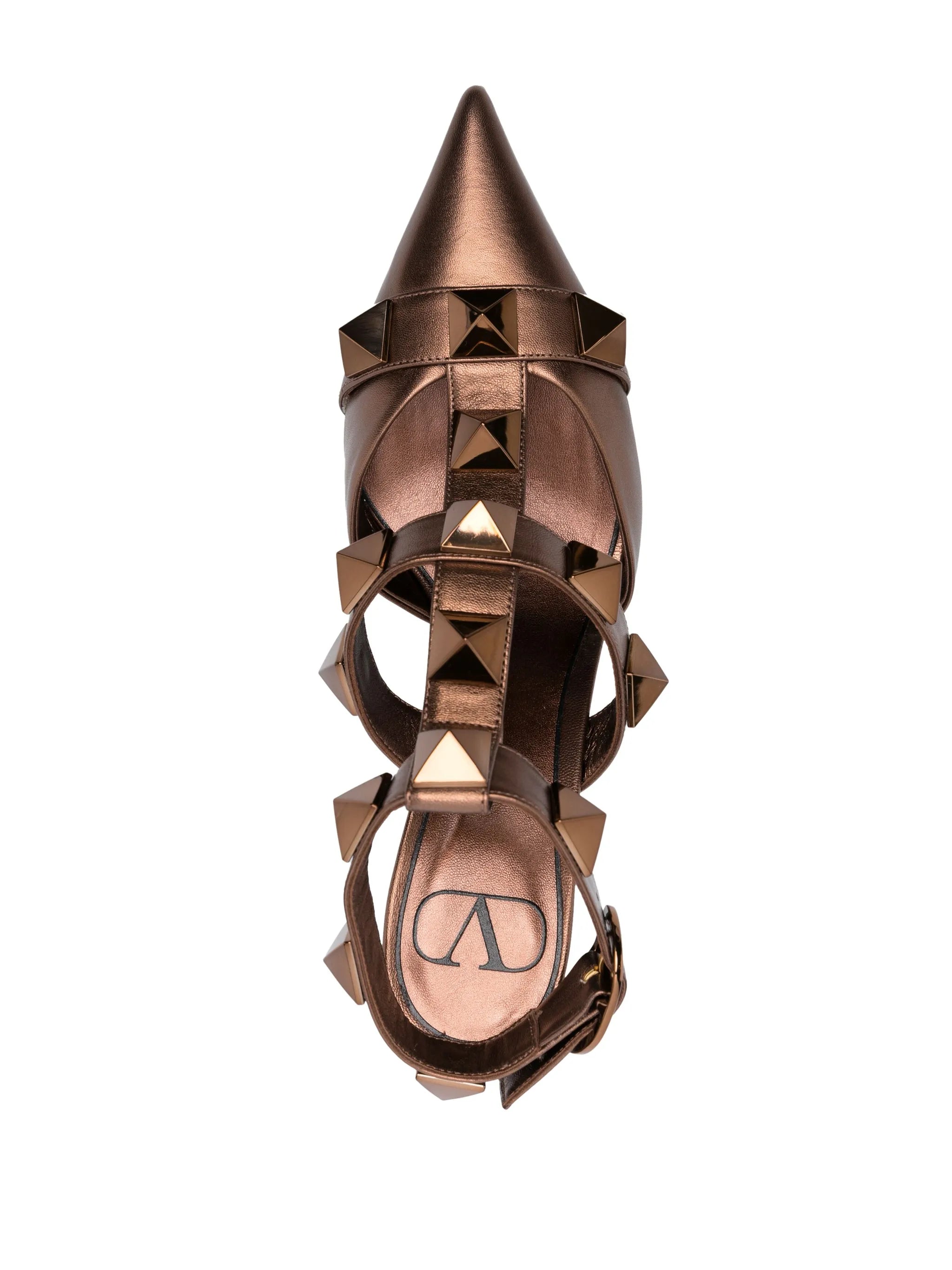 Roman Stud 80mm leather pumps