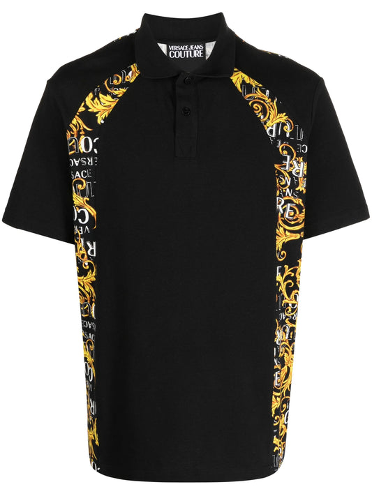 Barocco-print short-sleeve polo shirt