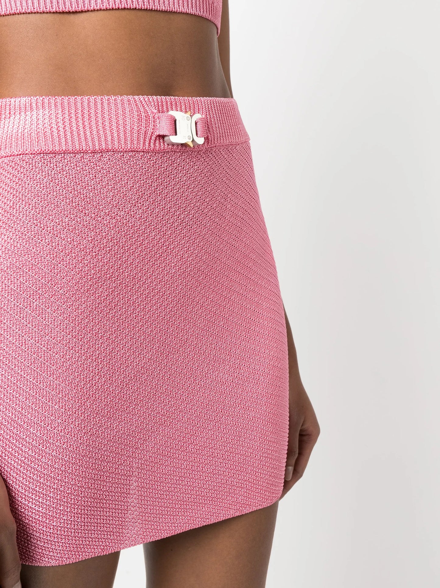 buckle-detail knit miniskirt