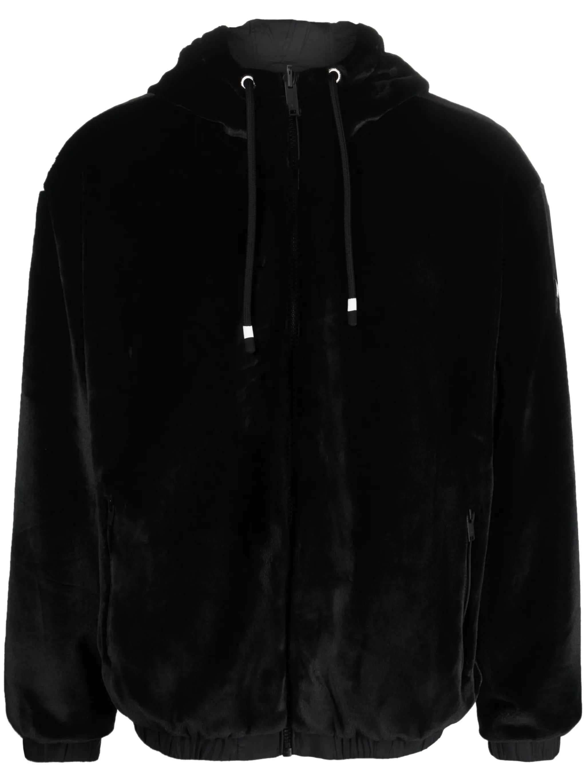 faux-fur hooded jacket