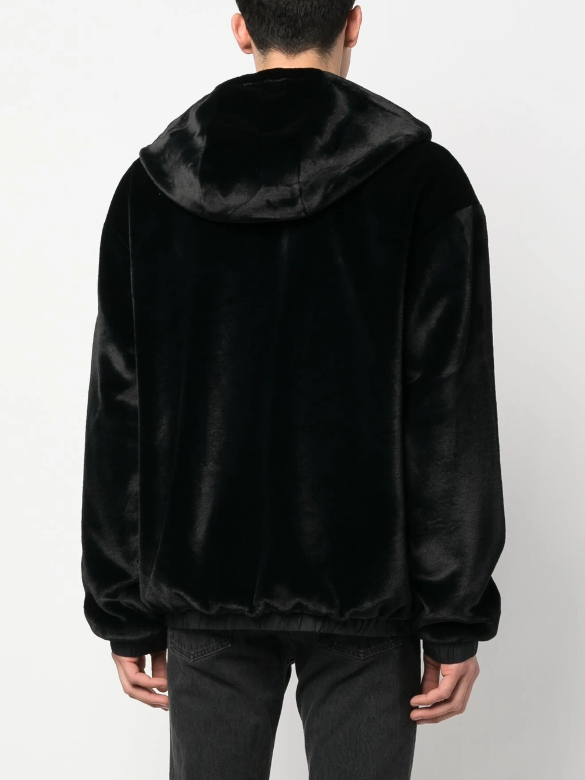 faux-fur hooded jacket