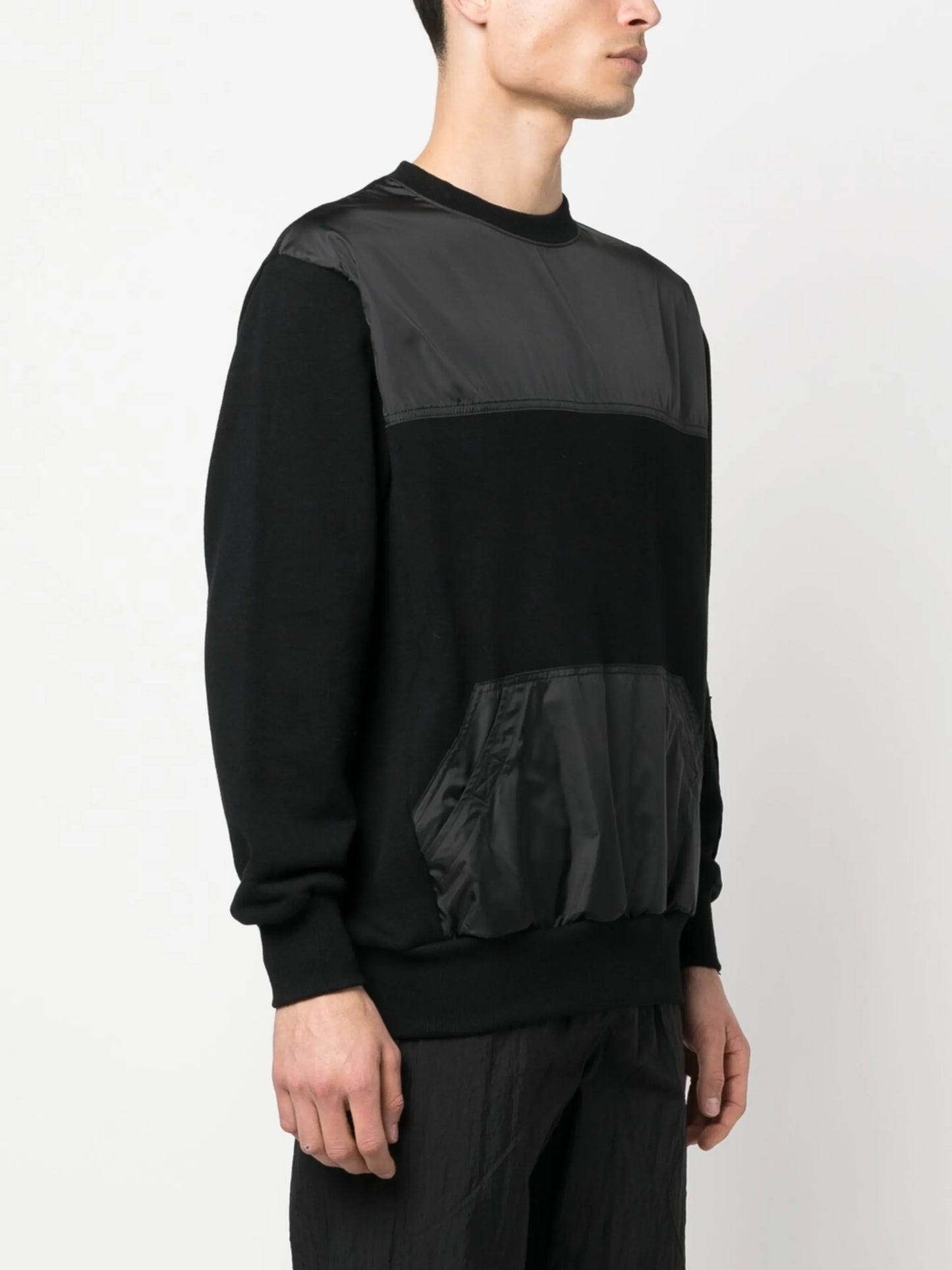 panelled long-sleeve sweatshirt