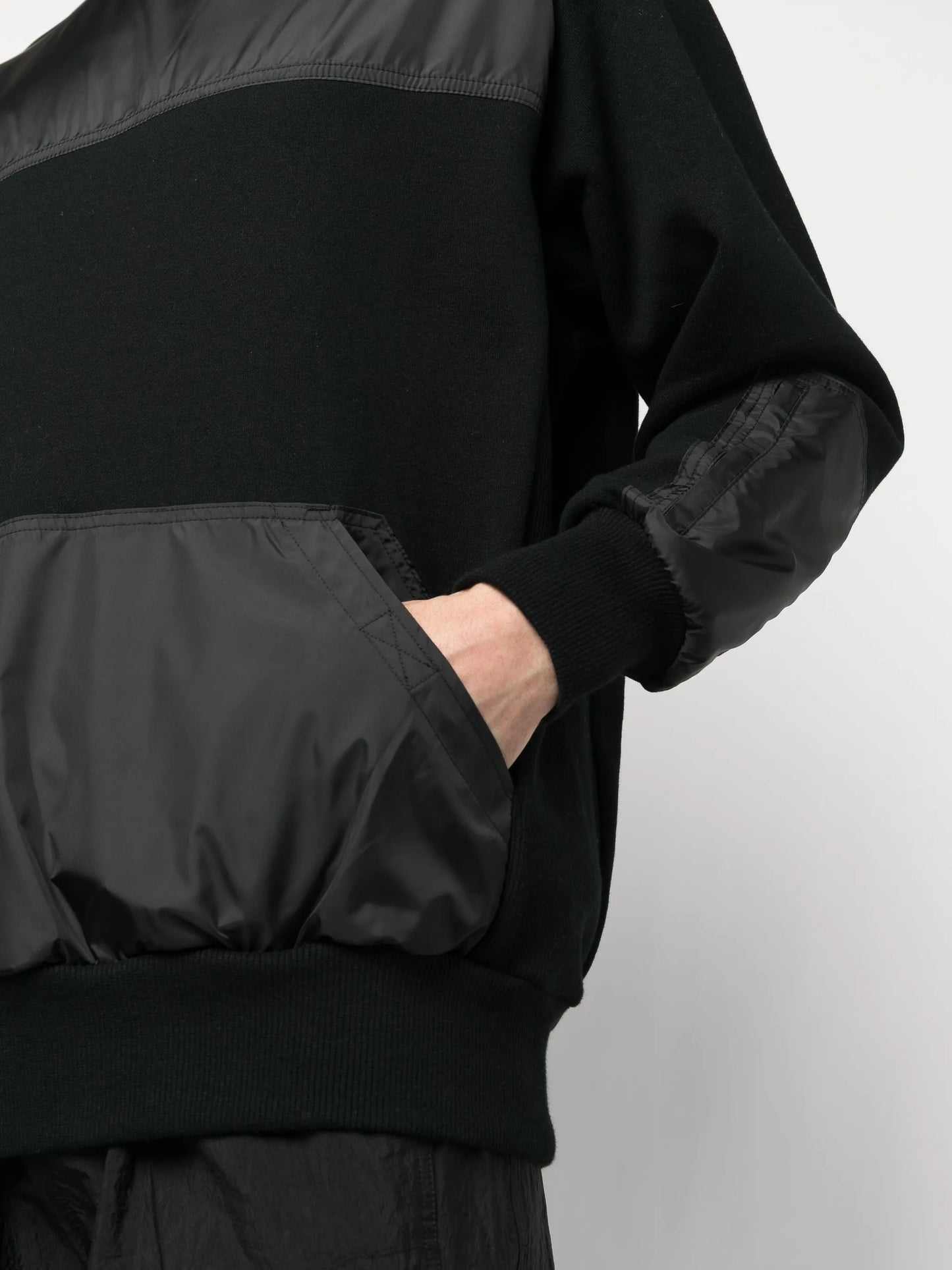 panelled long-sleeve sweatshirt