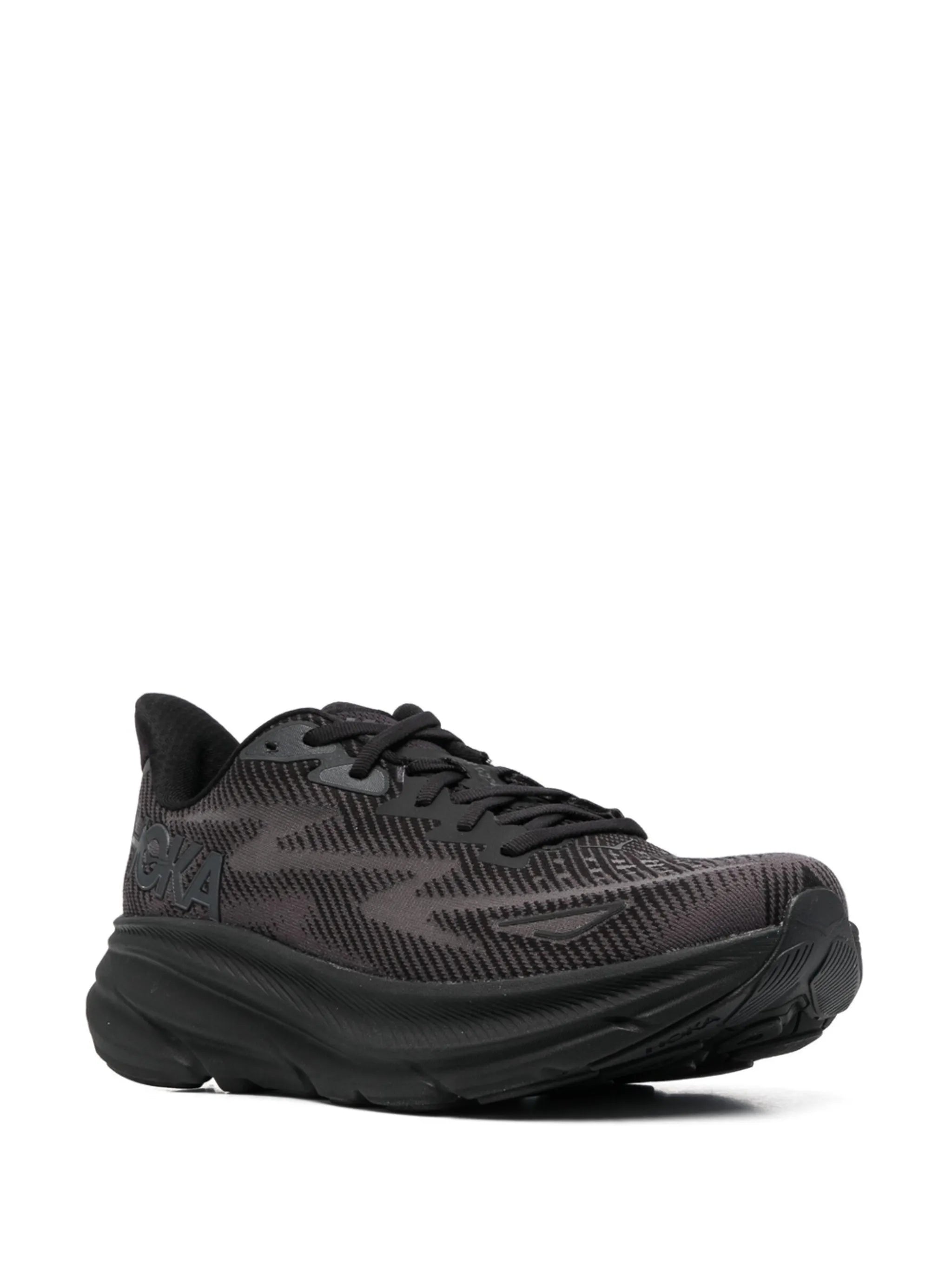mesh-panel lace-up sneakers