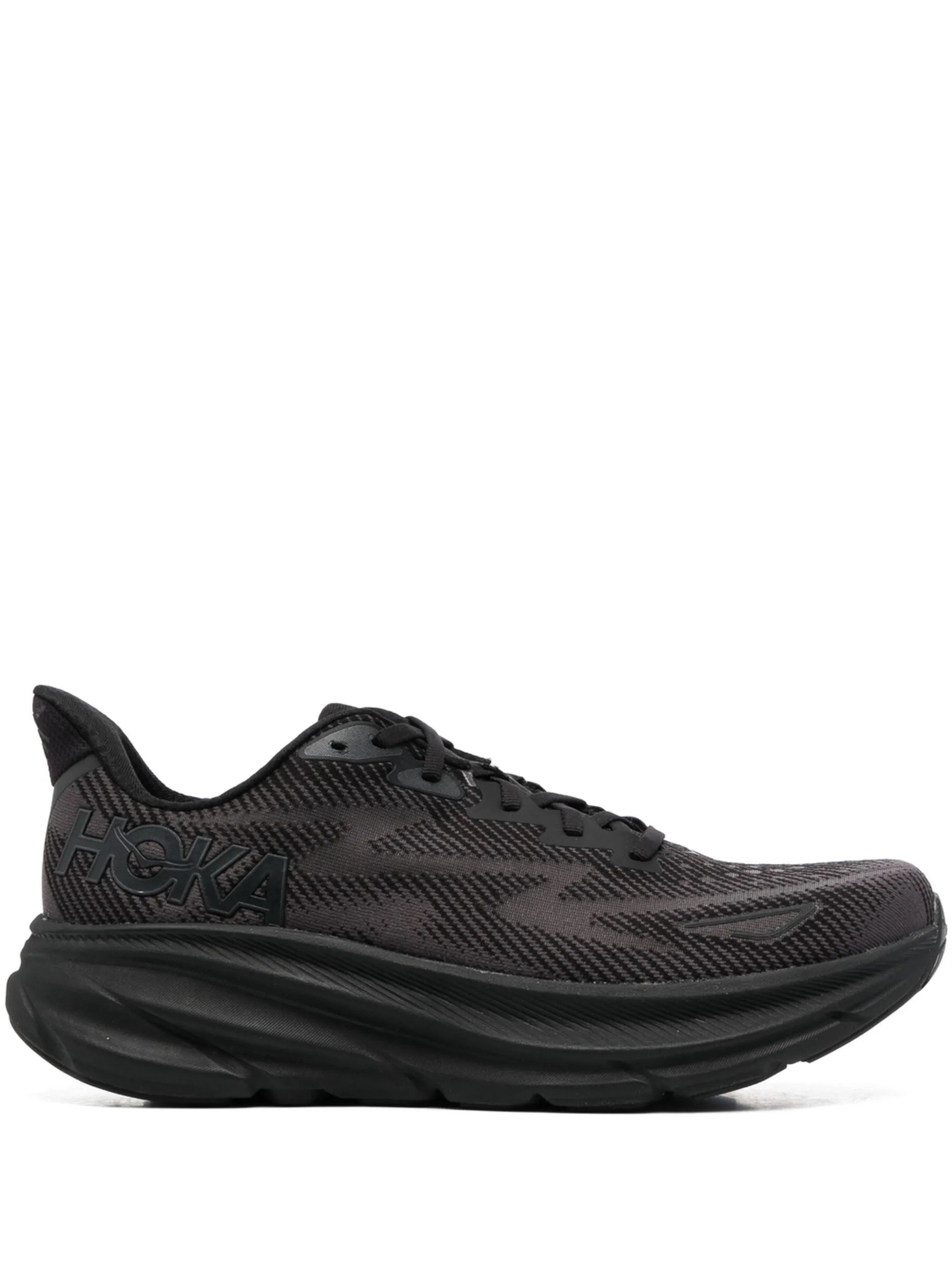 mesh-panel lace-up sneakers