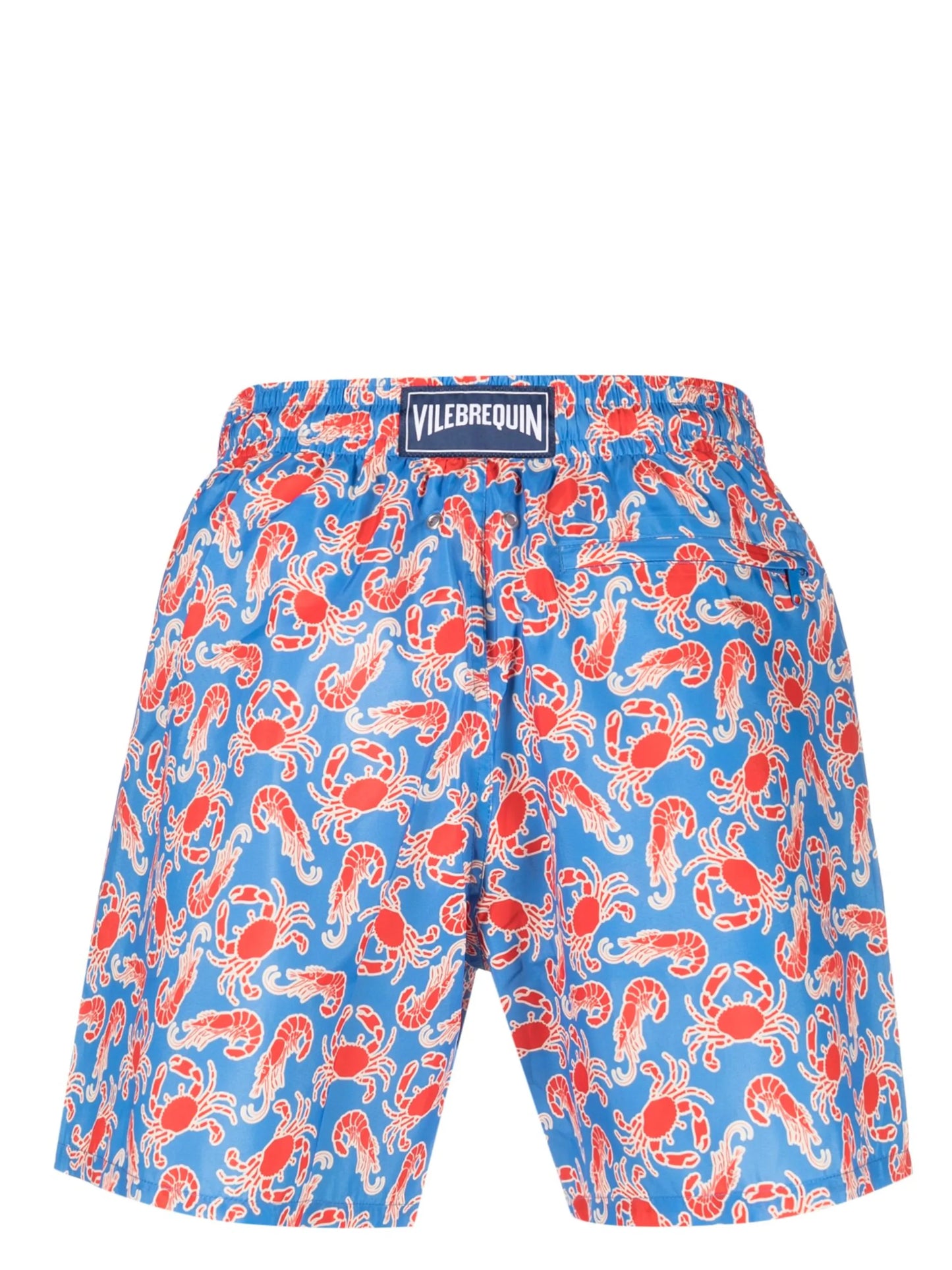 crabs and shrimps print swim shorts
